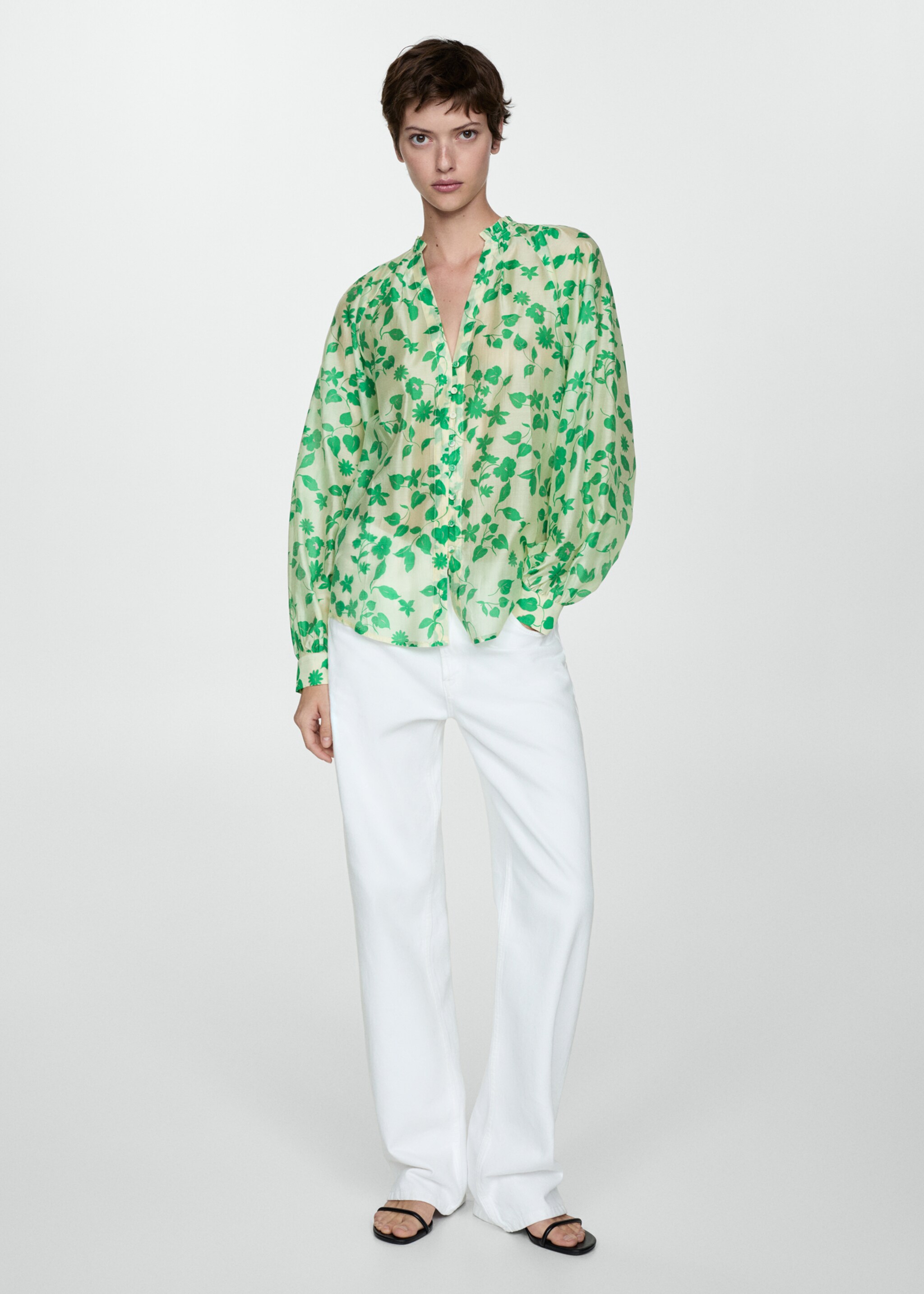 Lyocell printed shirt - General plane