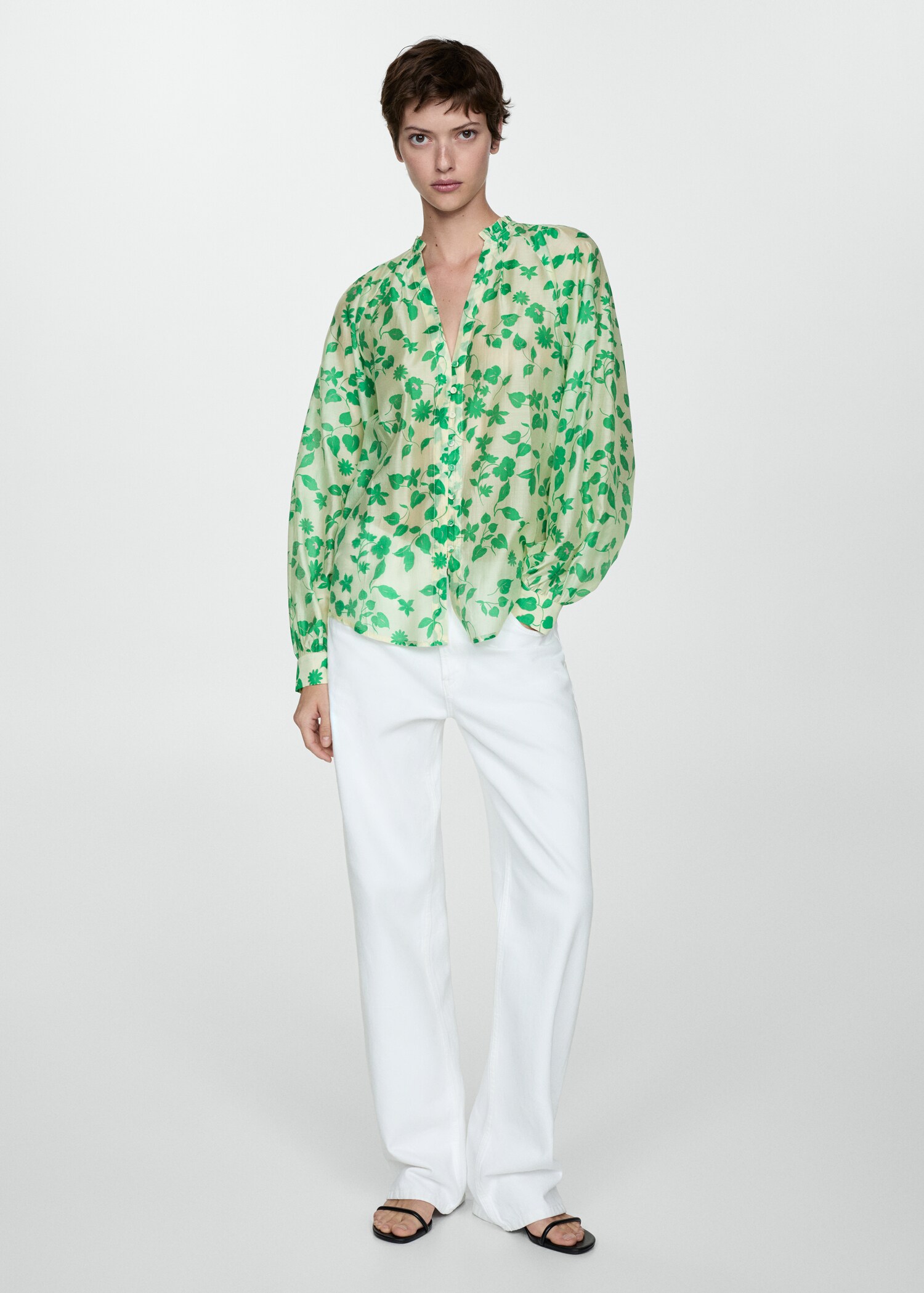 Lyocell printed shirt - General plane