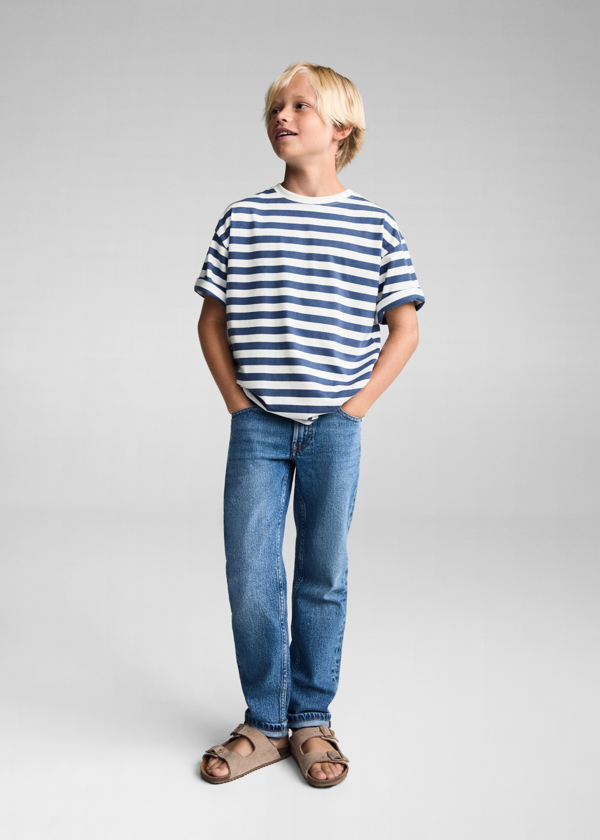 Gestreiftes Baumwoll-Shirt - Allgemeine Ansicht