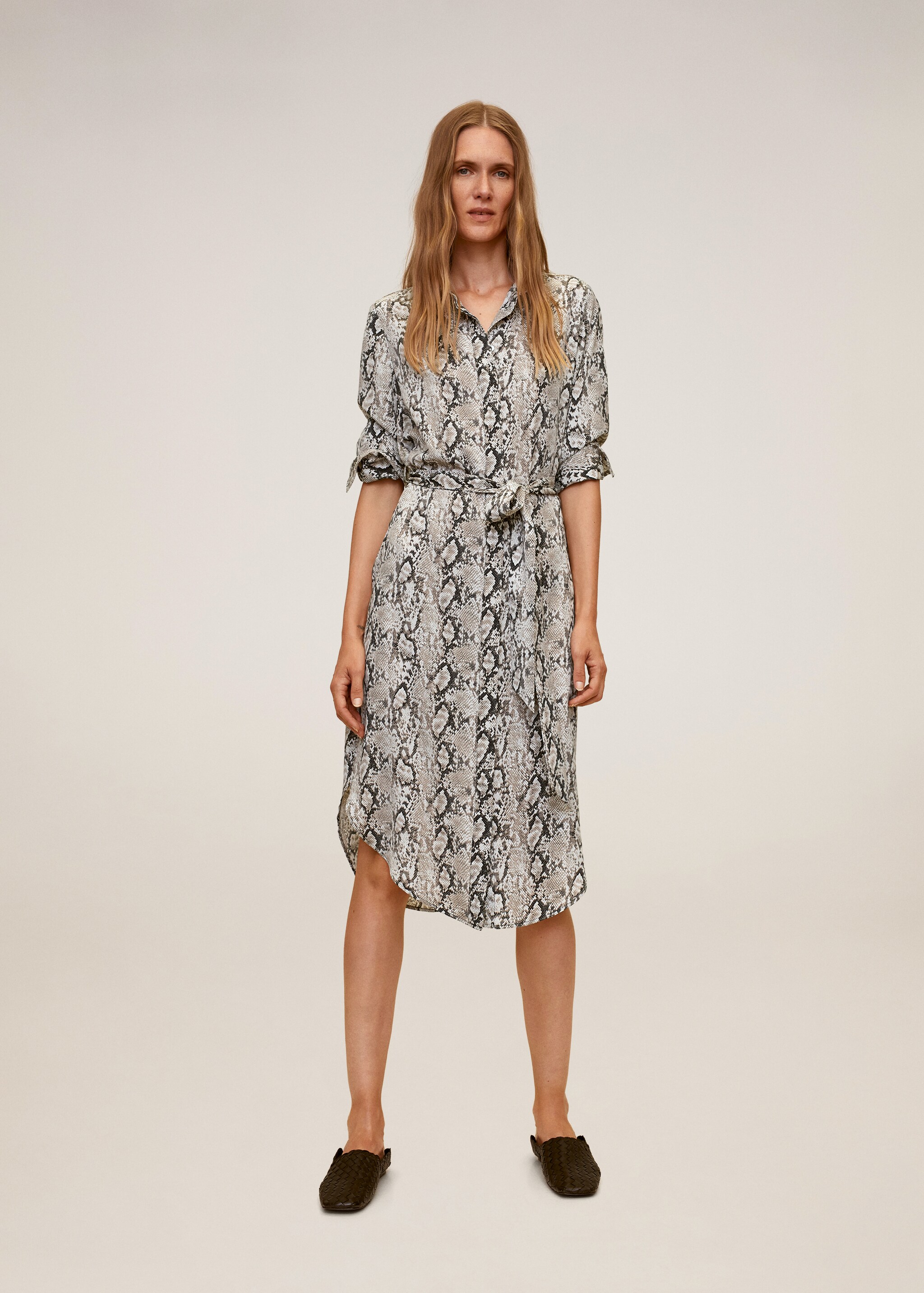 Hemdkleid mit Taillenband - Allgemeine Ansicht