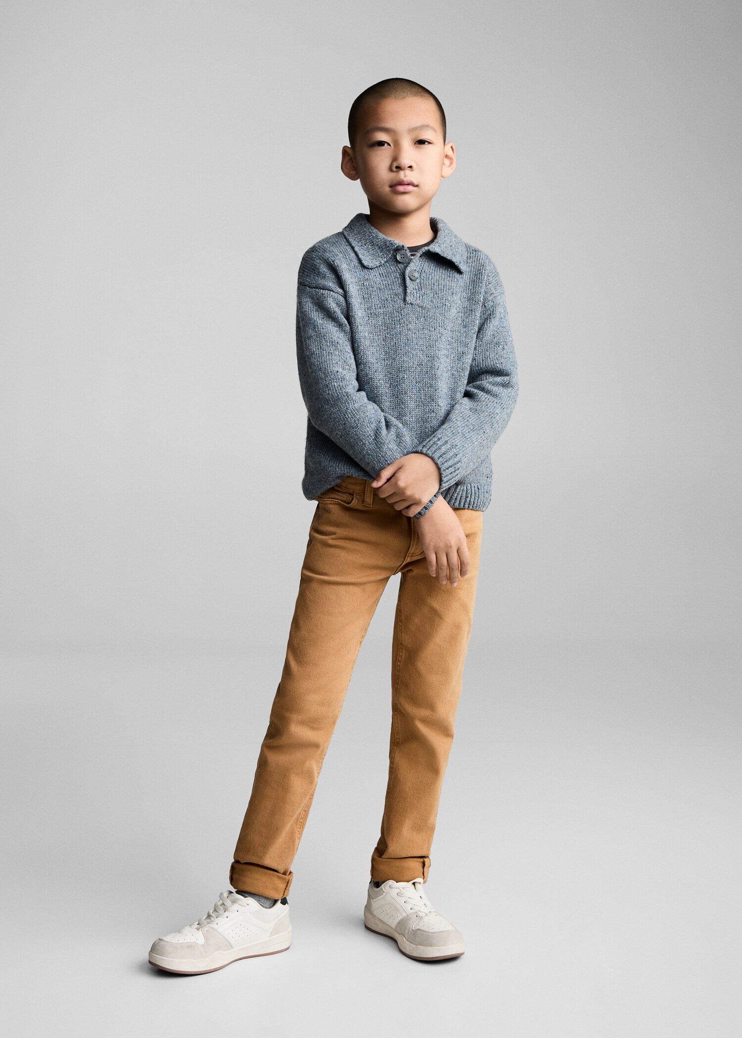 Straight-fit cotton pants - General plane