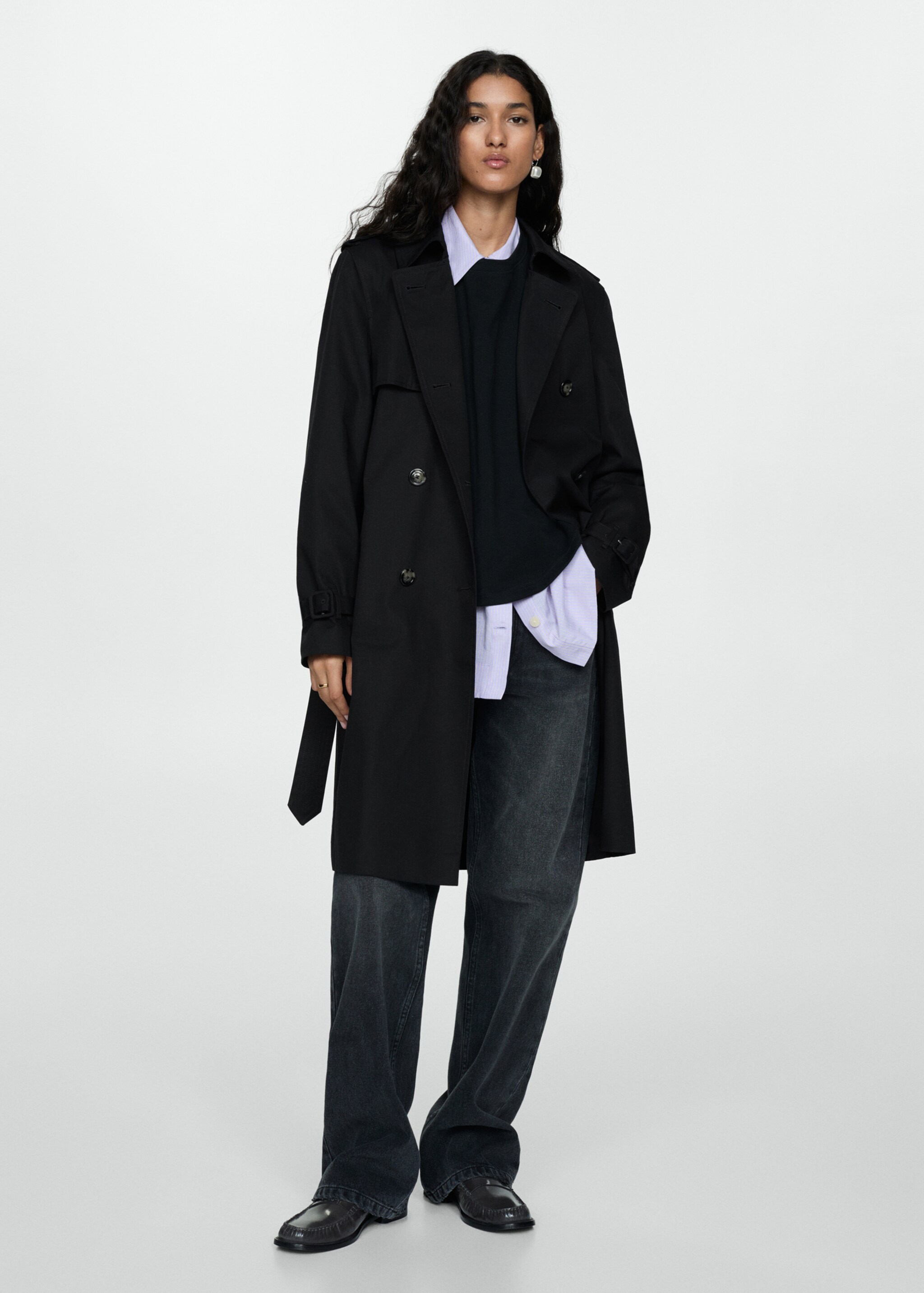 Classic trench coat with belt - General plane