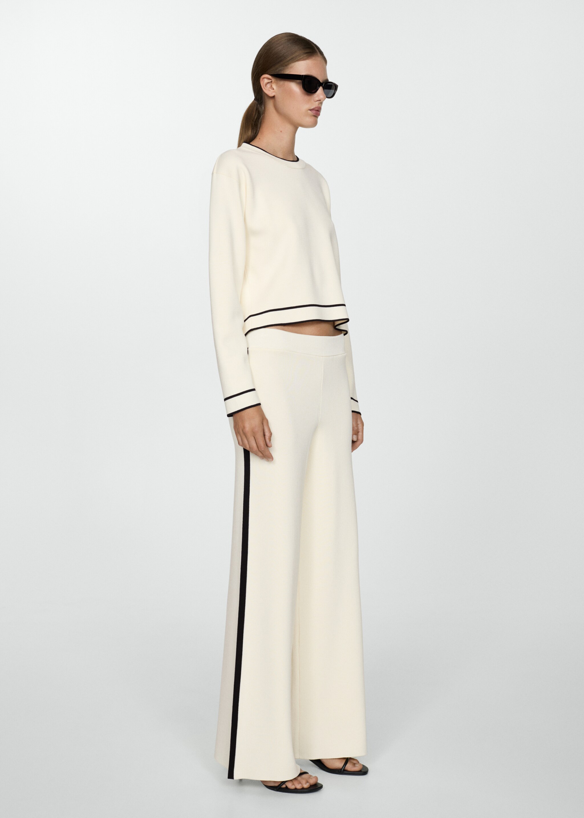 Pantalons punt bandes laterals contrast - Pla general