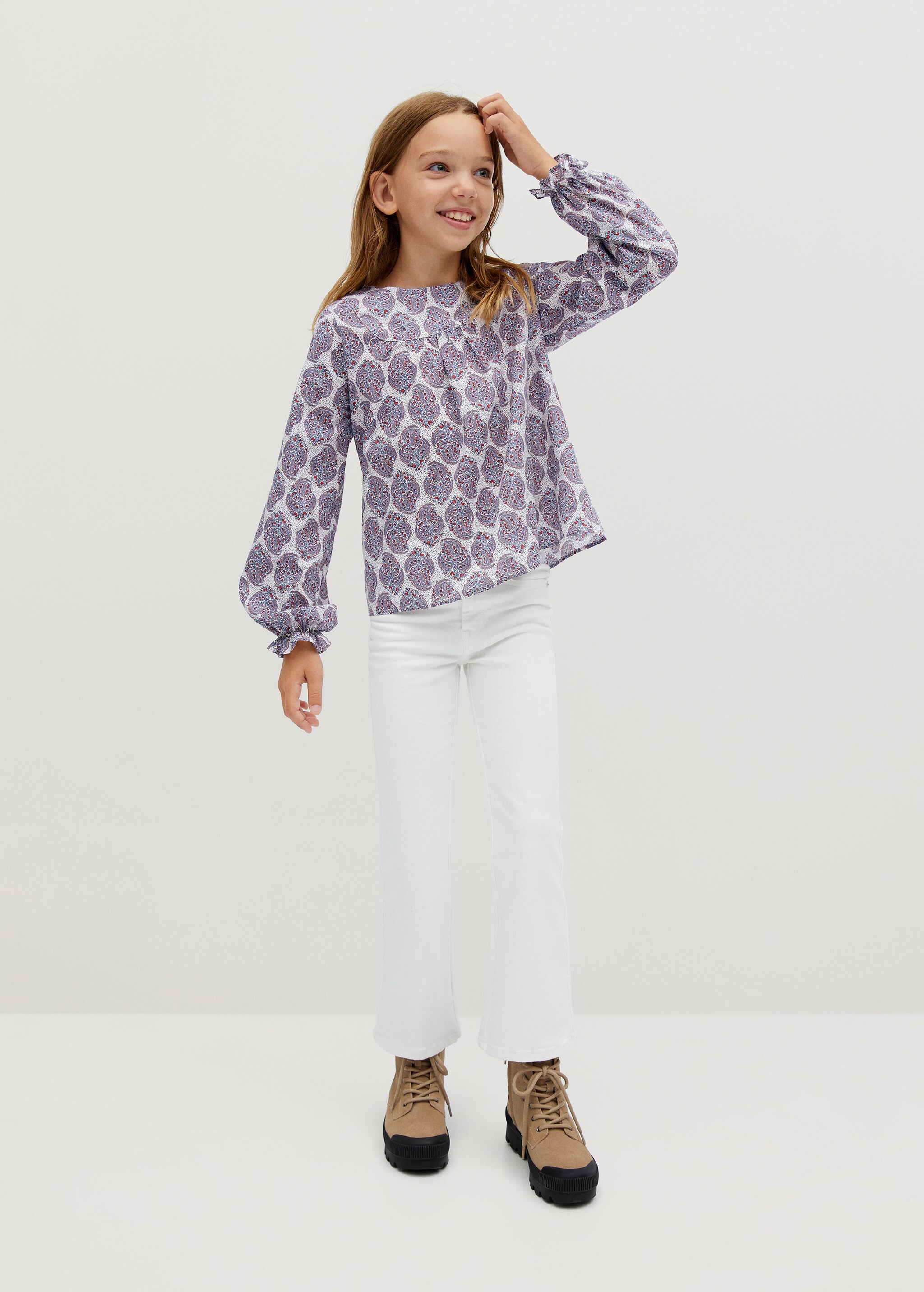 Blusa algodón estampada - Plano general