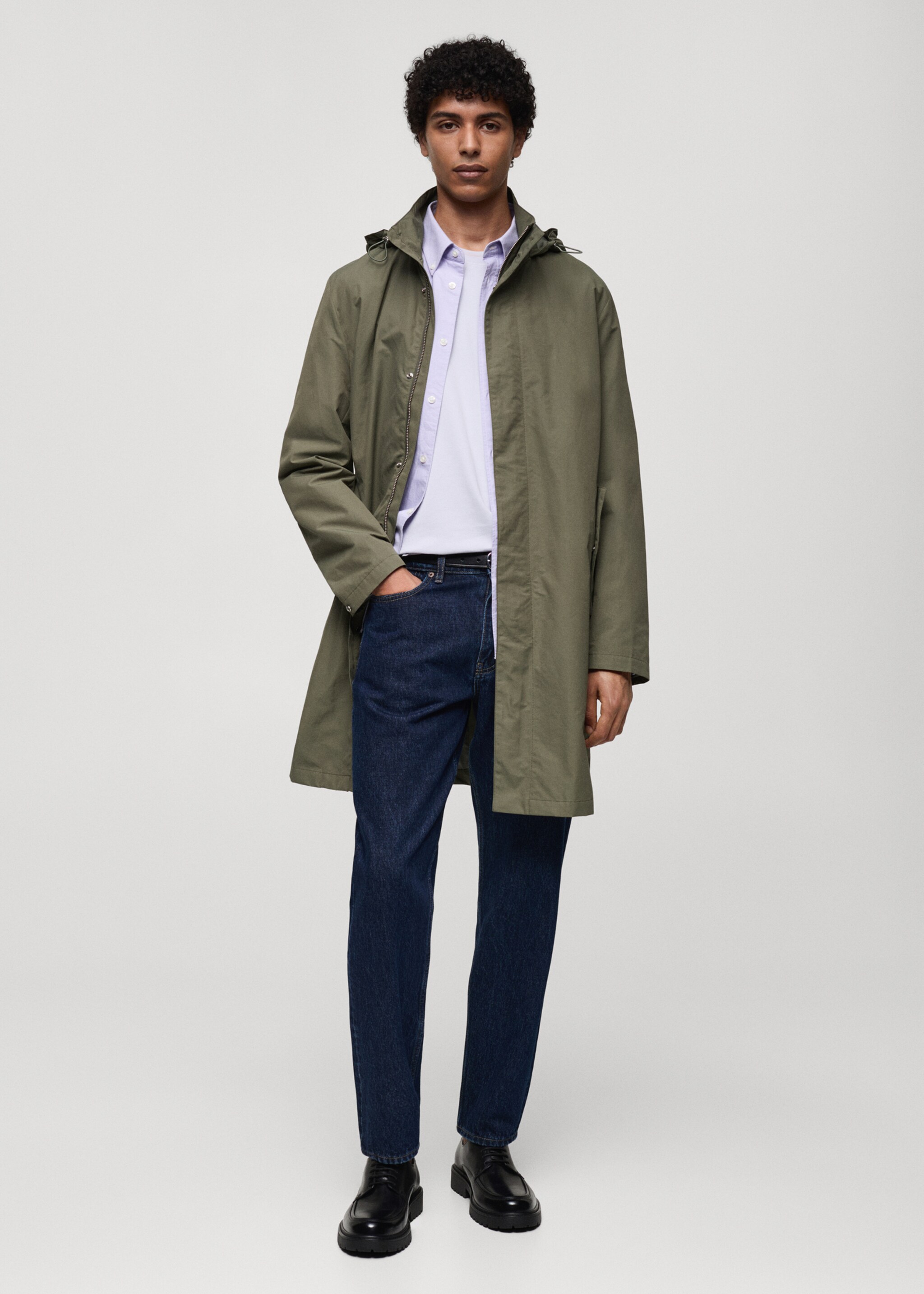Parka capucha water repellent - Plano general