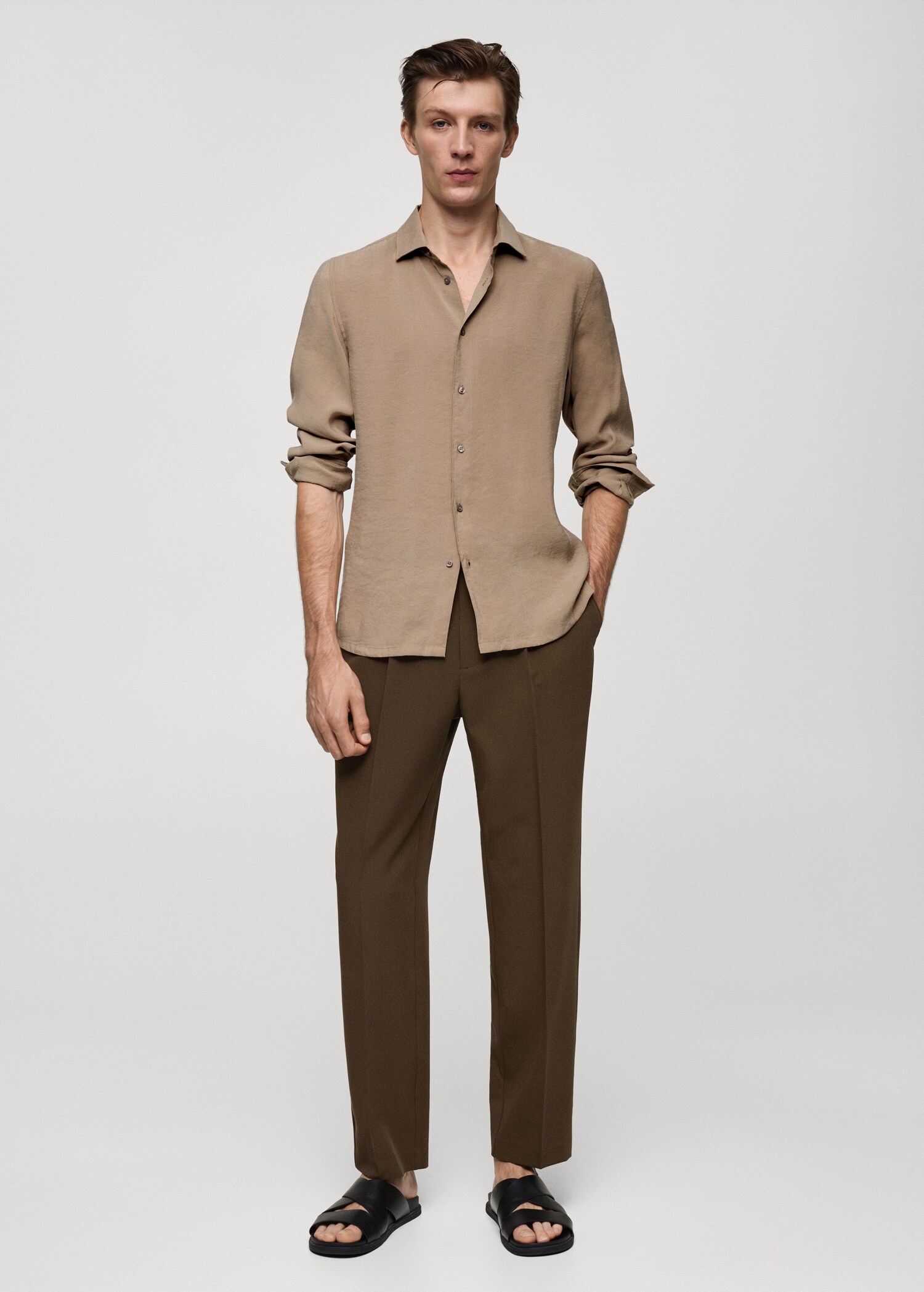 Regular fit tencel shirt - General plane
