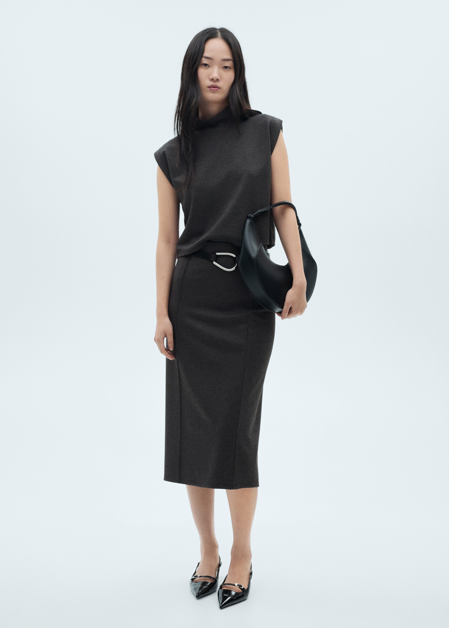 Knitted cropped top - General plane