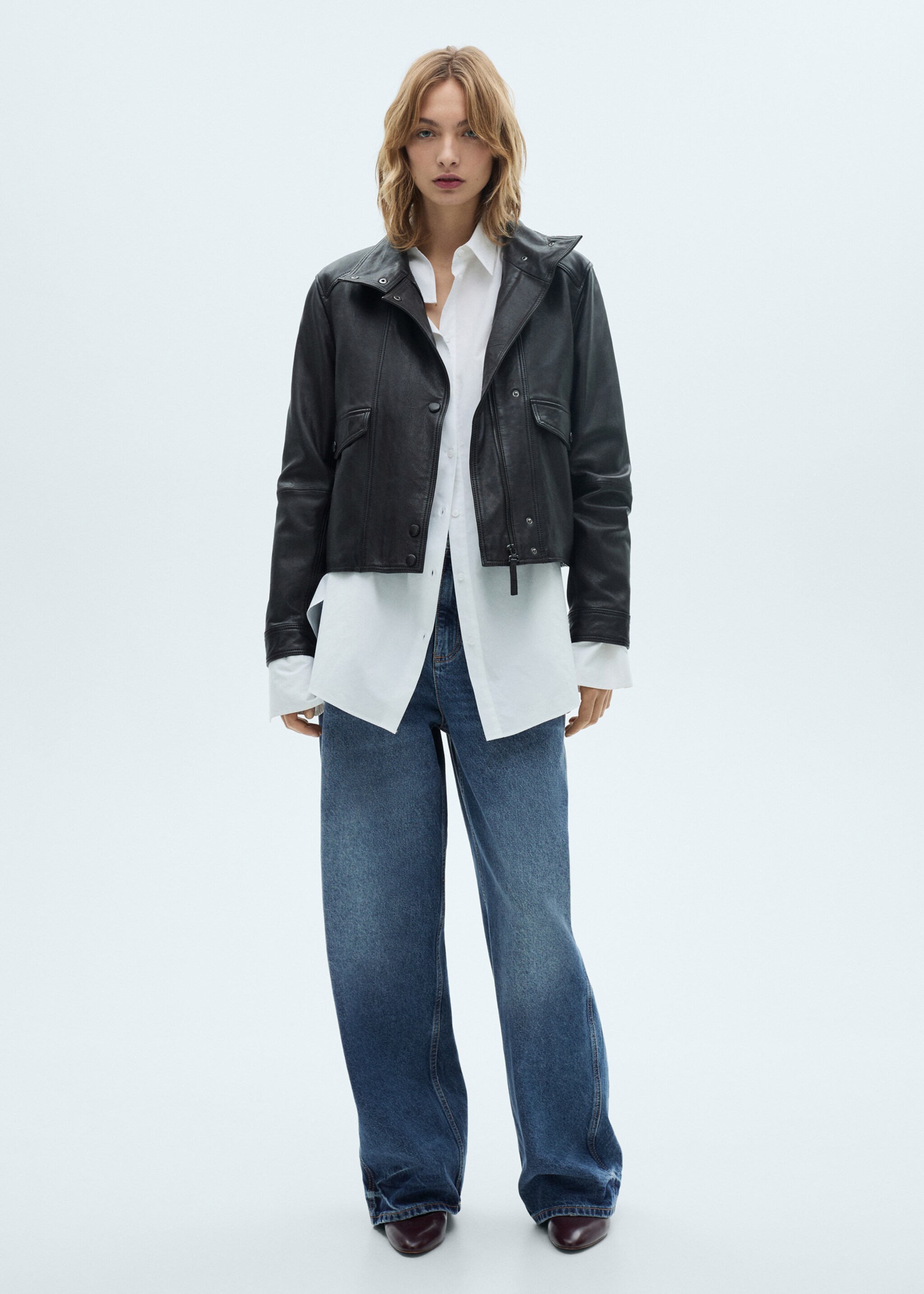 High-waist balloon jeans - General plane, Dark Blue. Ref: 77055666-00.