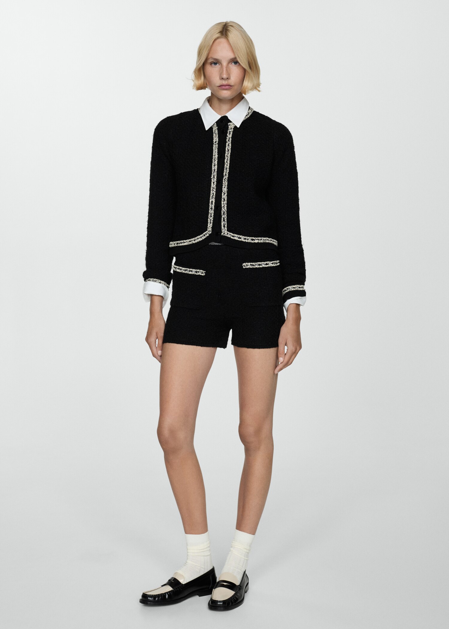Shorts tweed bolsillos - Plano general