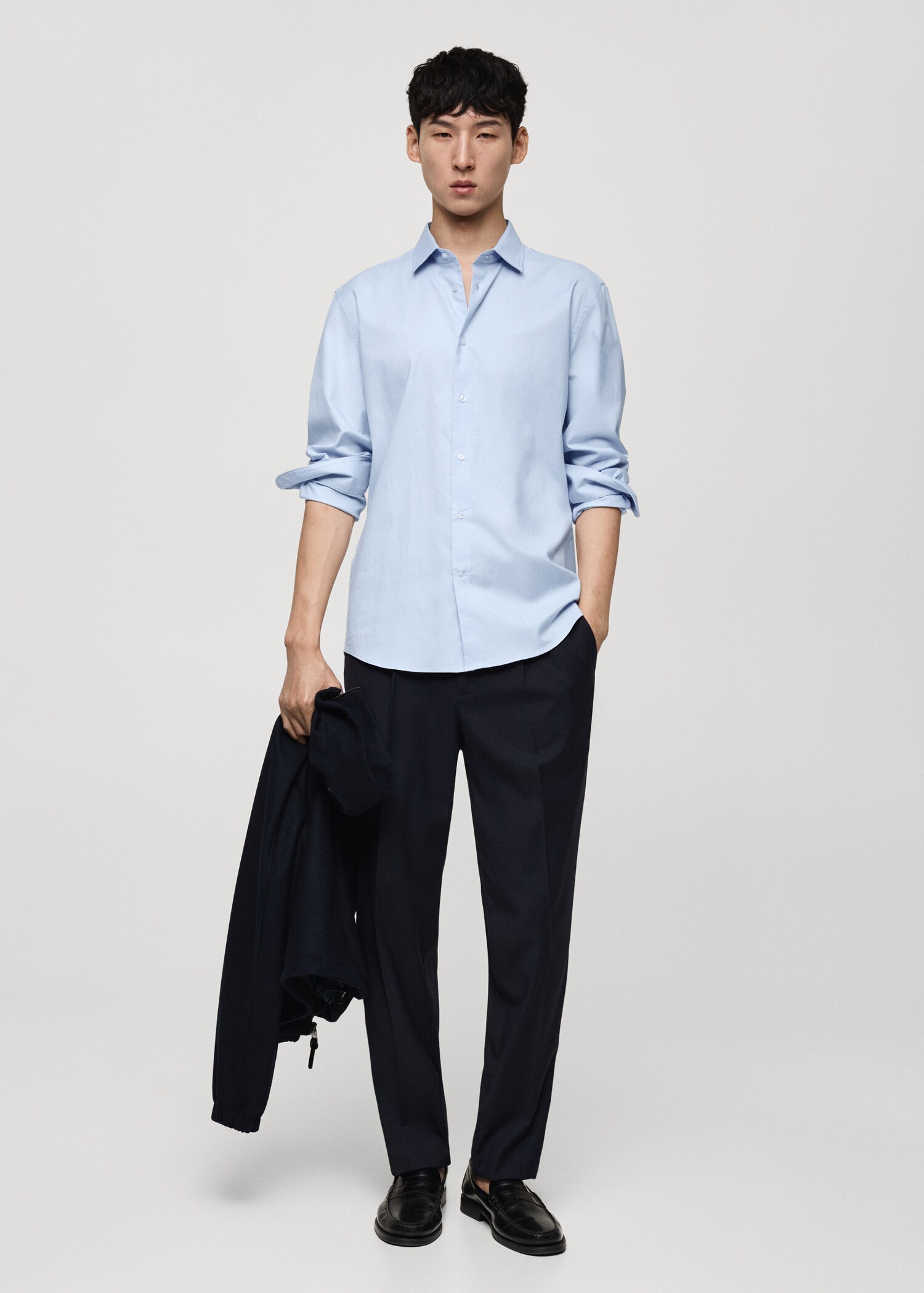 100% cotton twill regular-fit shirt - General plane