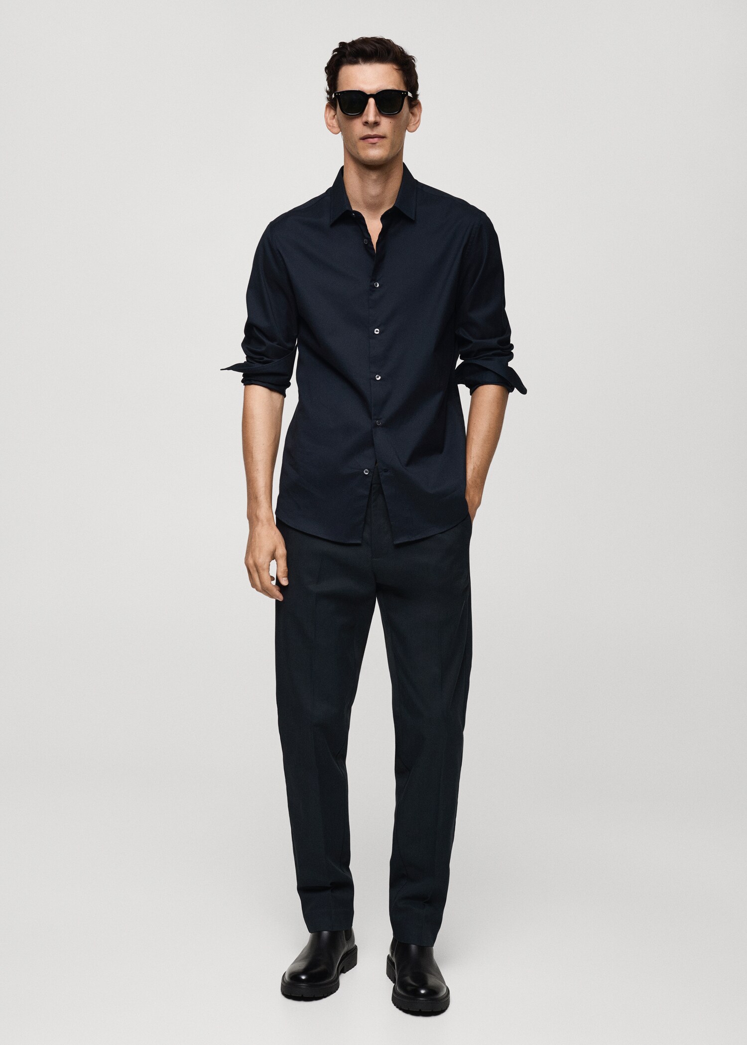 100% cotton twill regular-fit shirt - General plane
