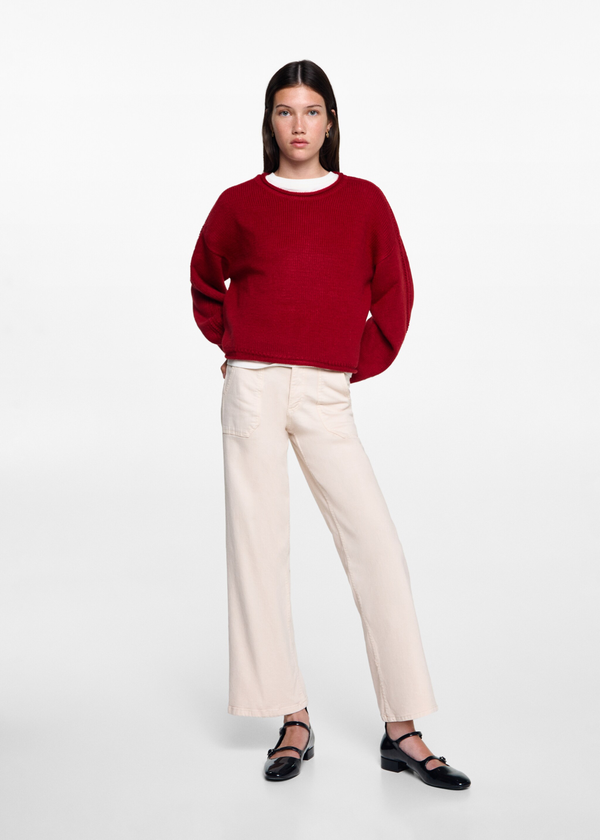 Jersey punto - Plano general, Rojo. Ref: 77055983-00.