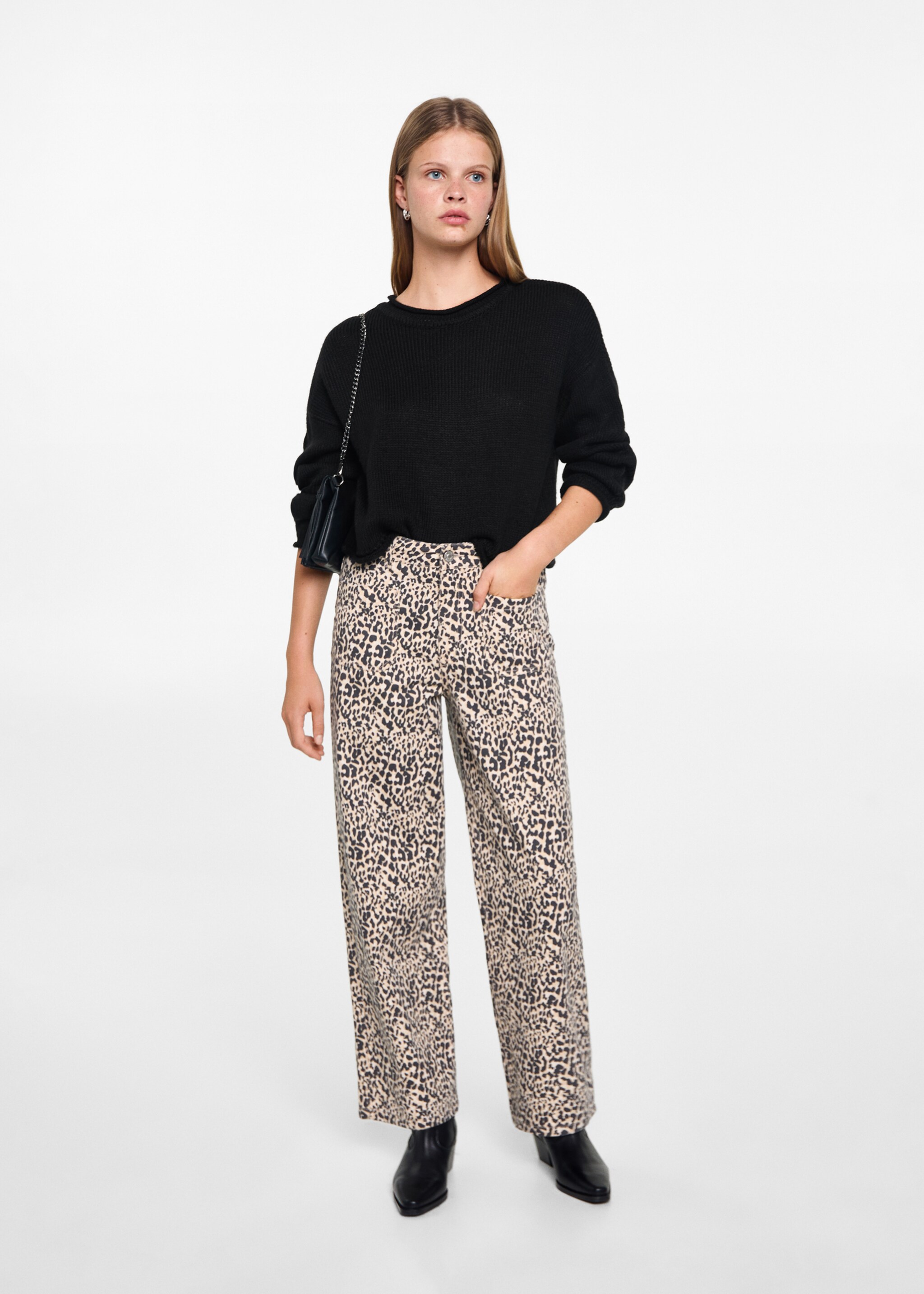 Knit sweater - General plane, Black. Ref: 77055983-00.