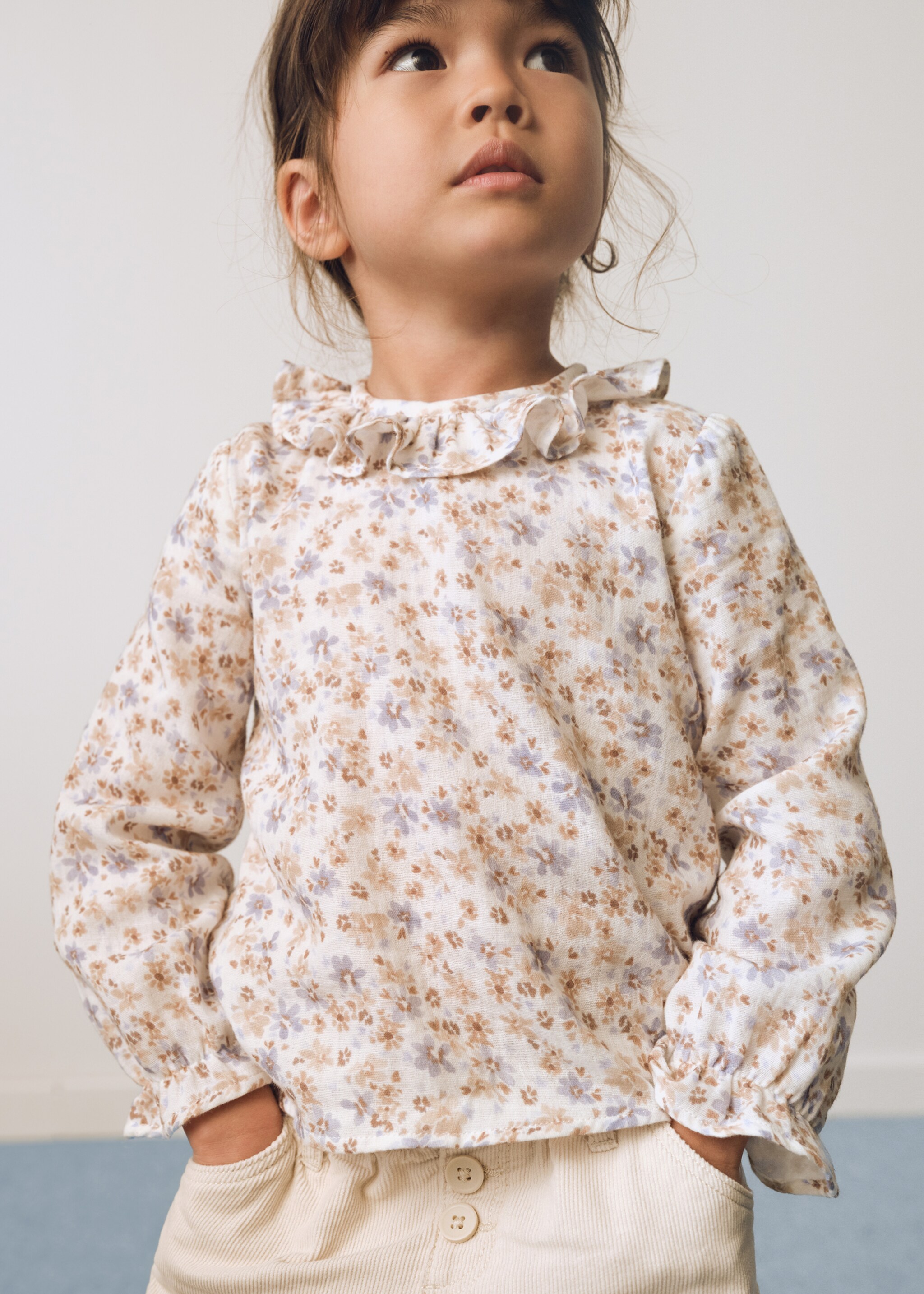 Blouse fleurie volants - Plan général