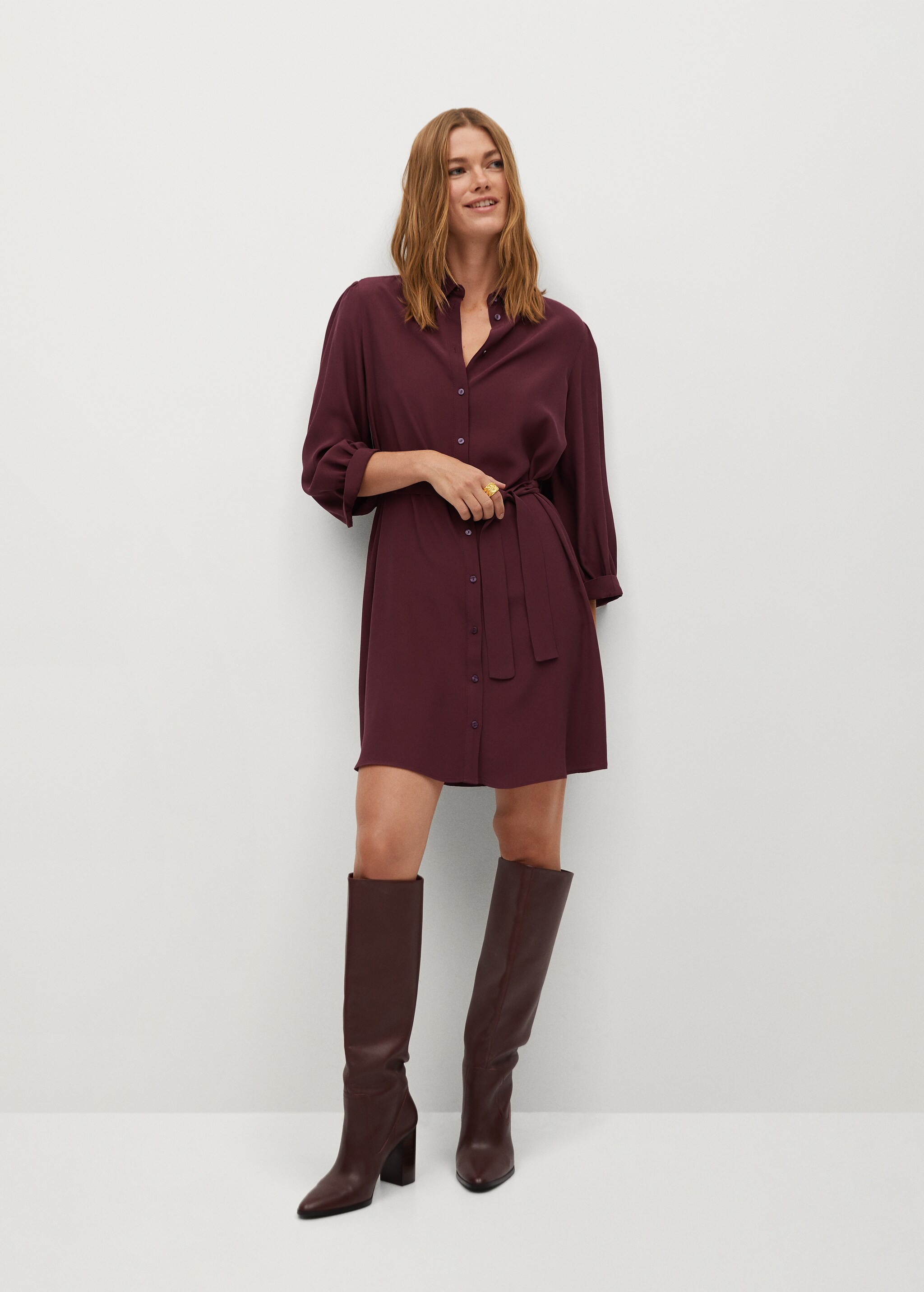 Belt shirt dress - General plane