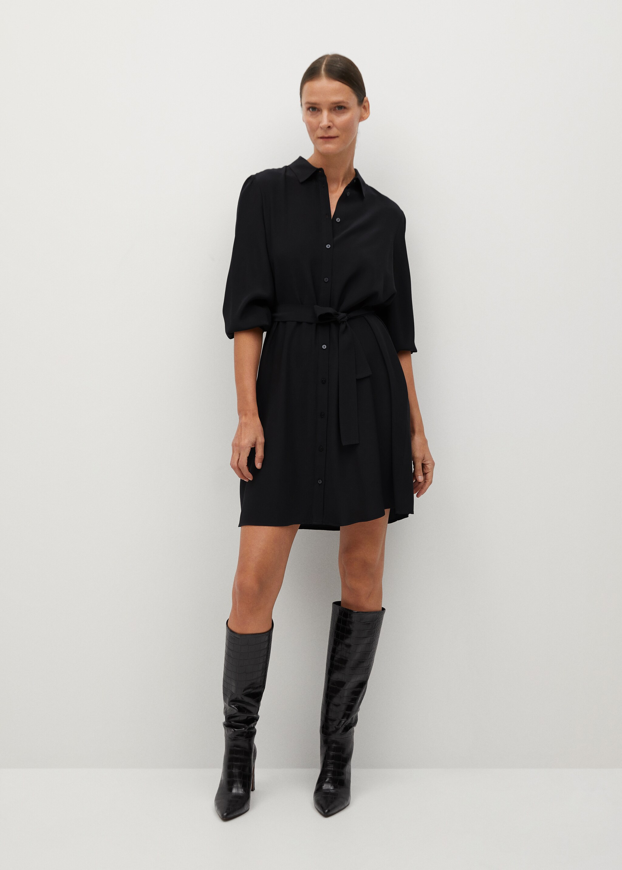 Belt shirt dress - General plane