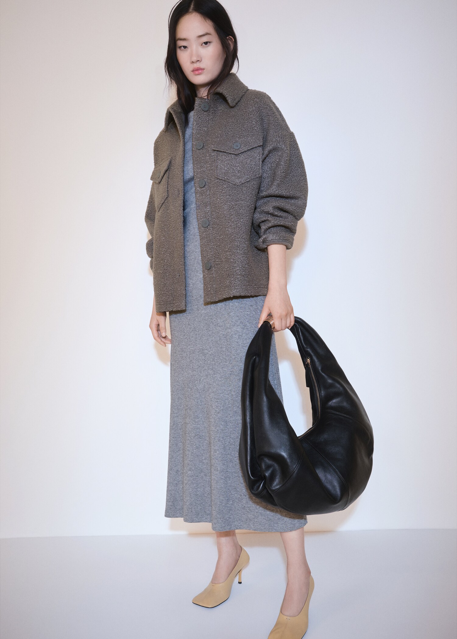 Bouclé jacket with pockets - General plane