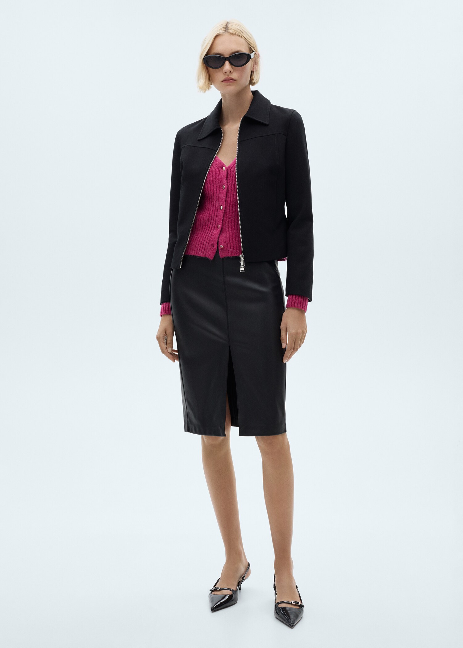 Strickcardigan mit Metallknöpfen - Allgemeine Ansicht