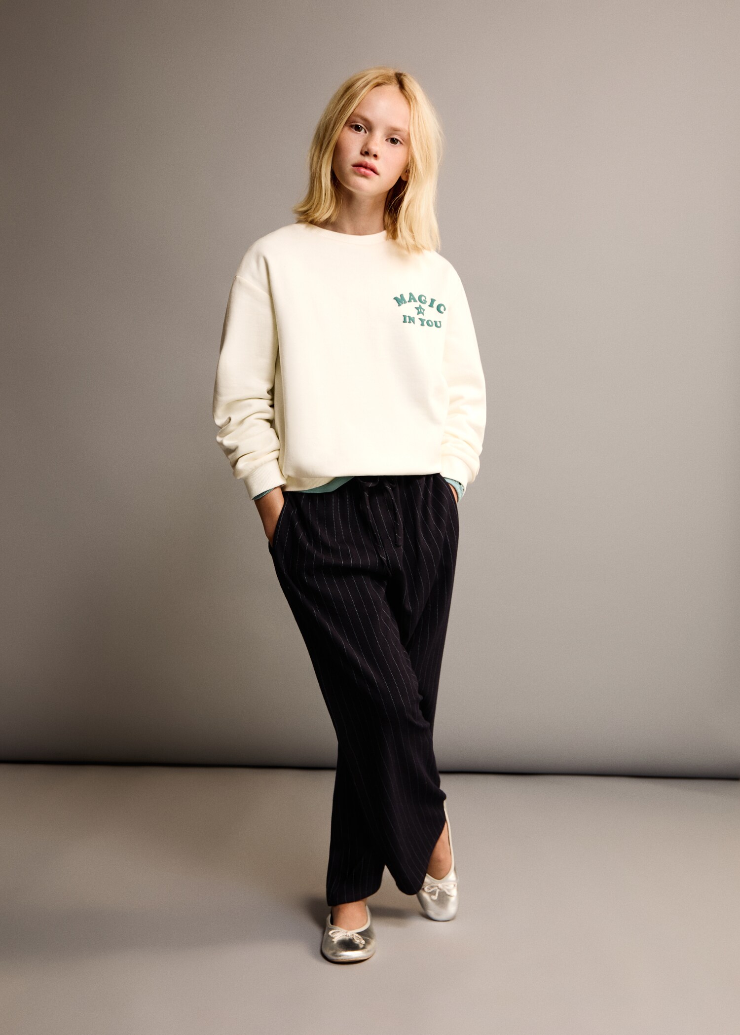 Sweat-shirt coton imprimé - Plan général