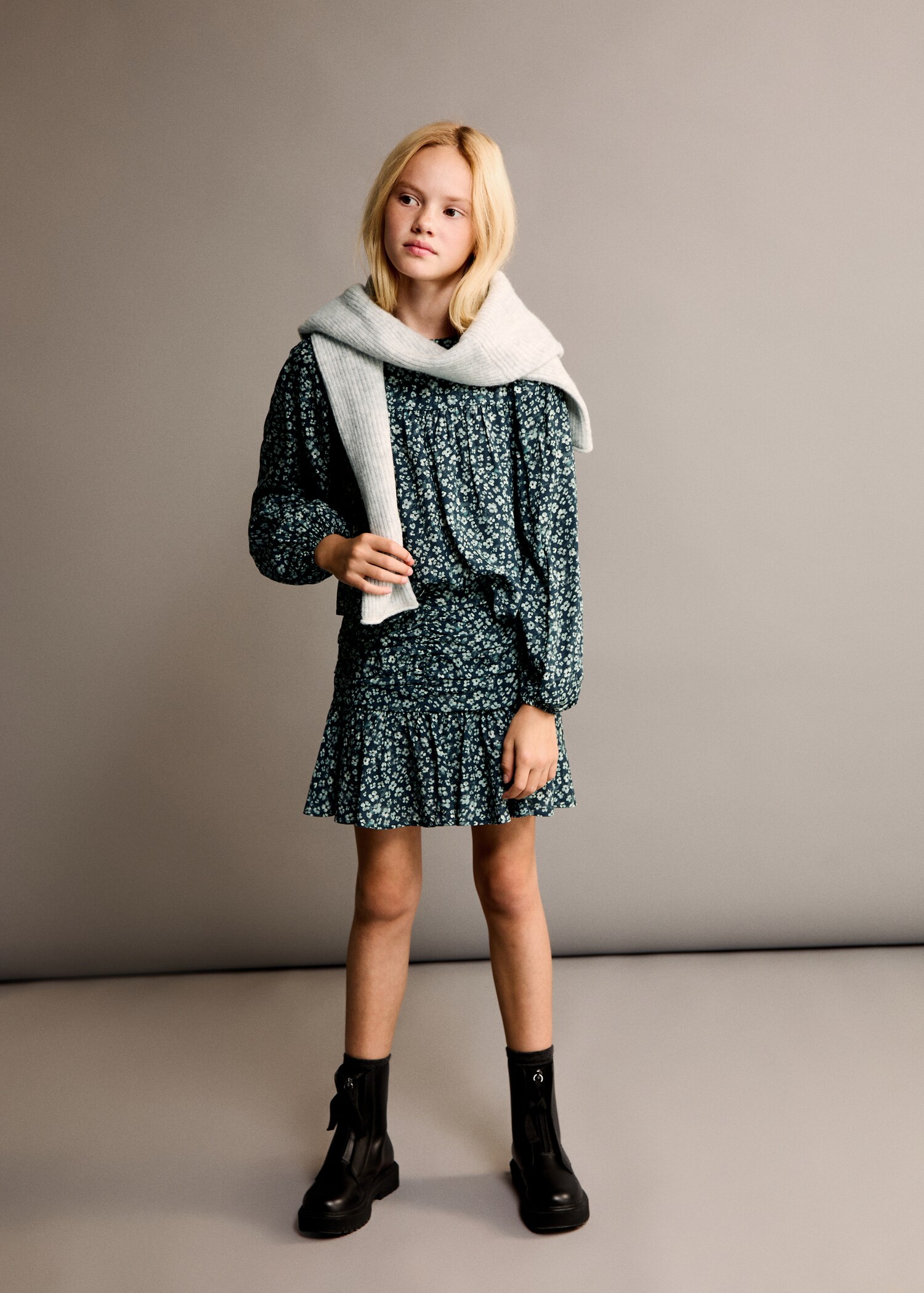 Floral print skirt - General plane