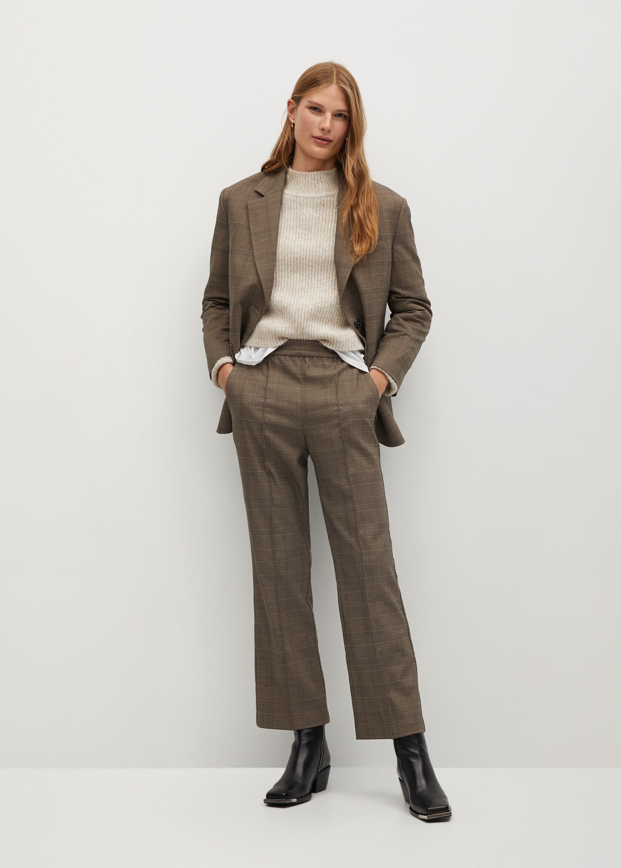 Pantalón traje cuadros - Plano general