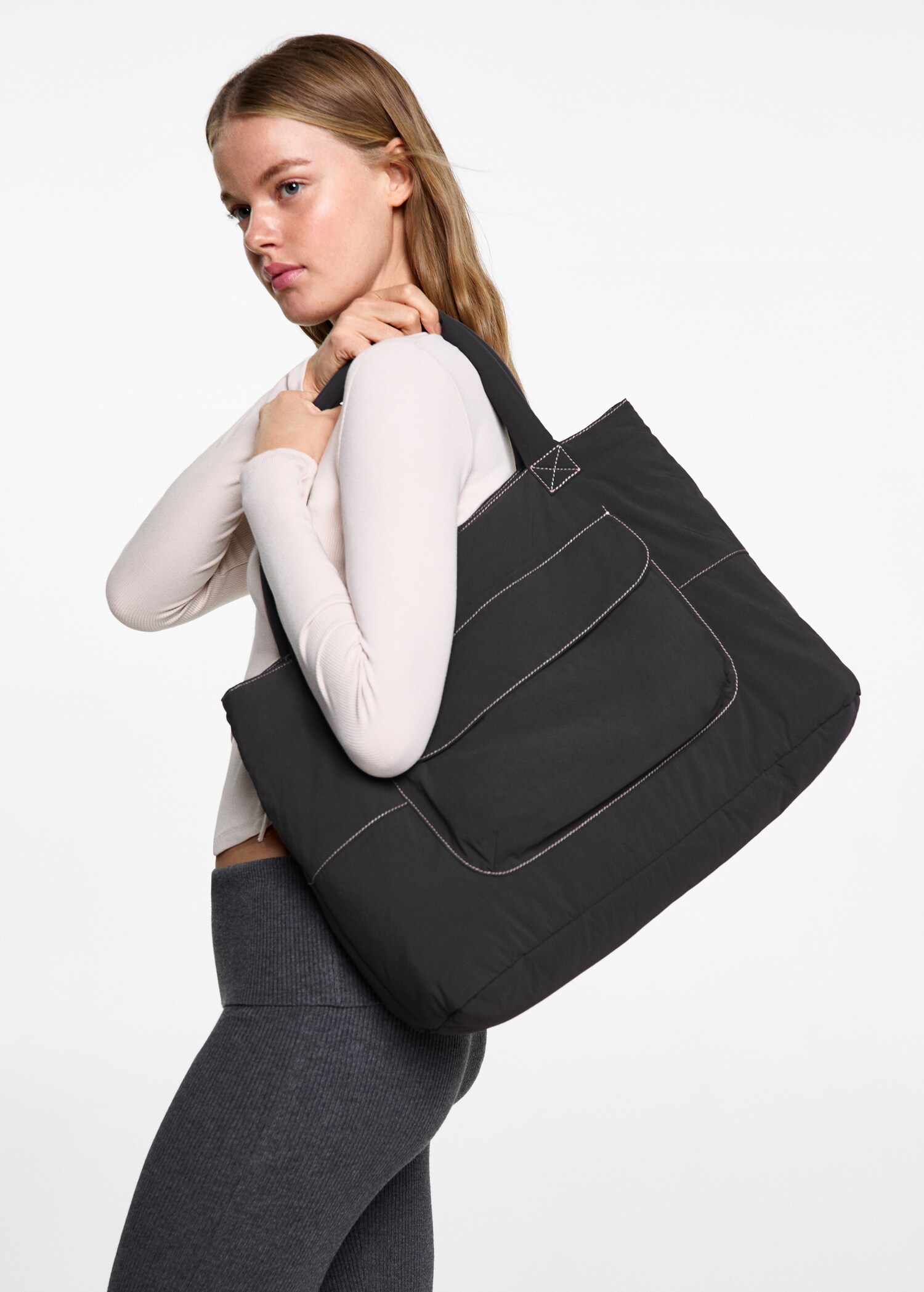 Bolso shopper acolchado - Plano general