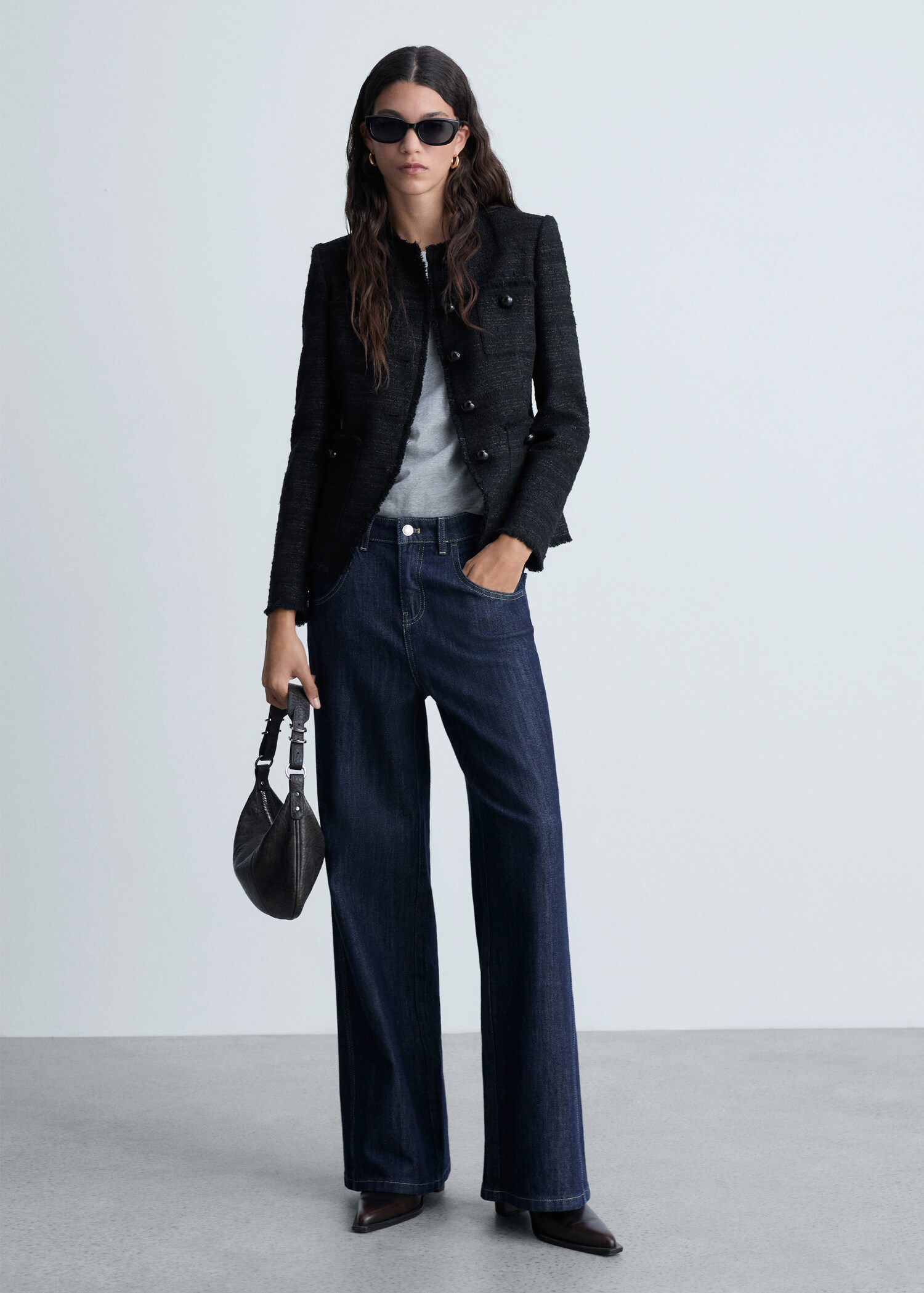 Tweed-Jacke mit Taschen - Allgemeine Ansicht