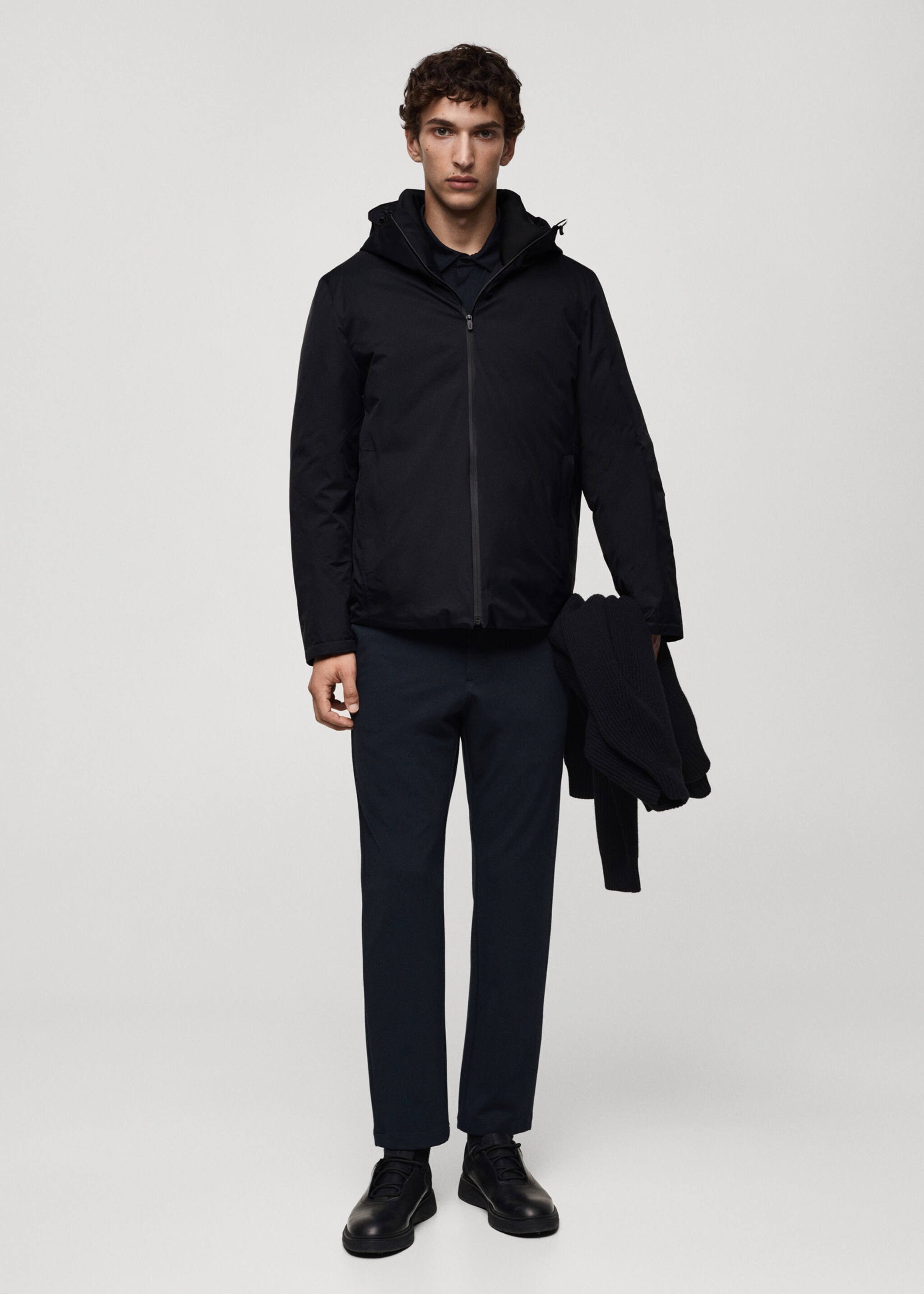 Thermoregulating waterproof padded anorak - General plane, Dark Navy. Ref: 77059227-00.