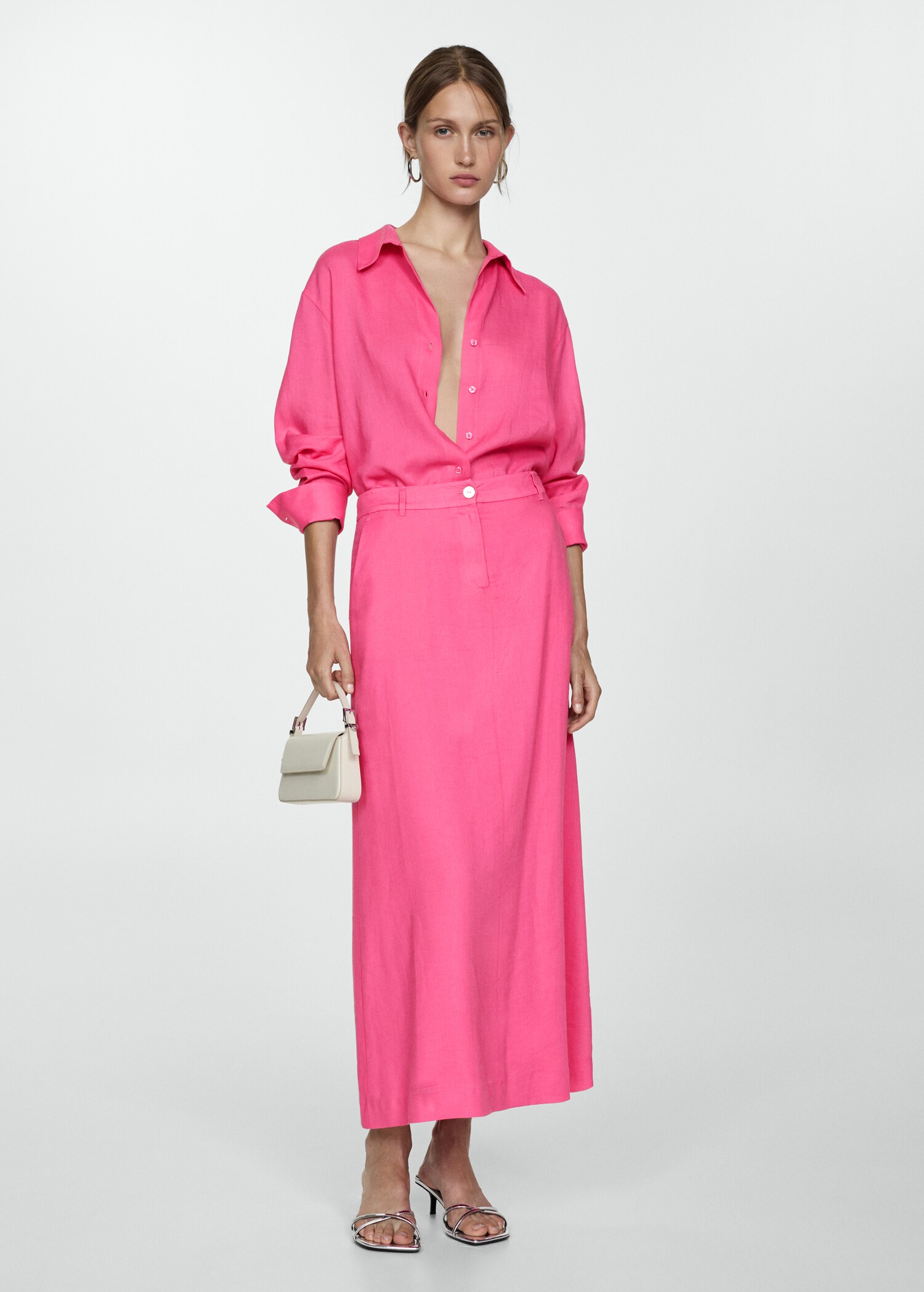 Long lyocell skirt - General plane