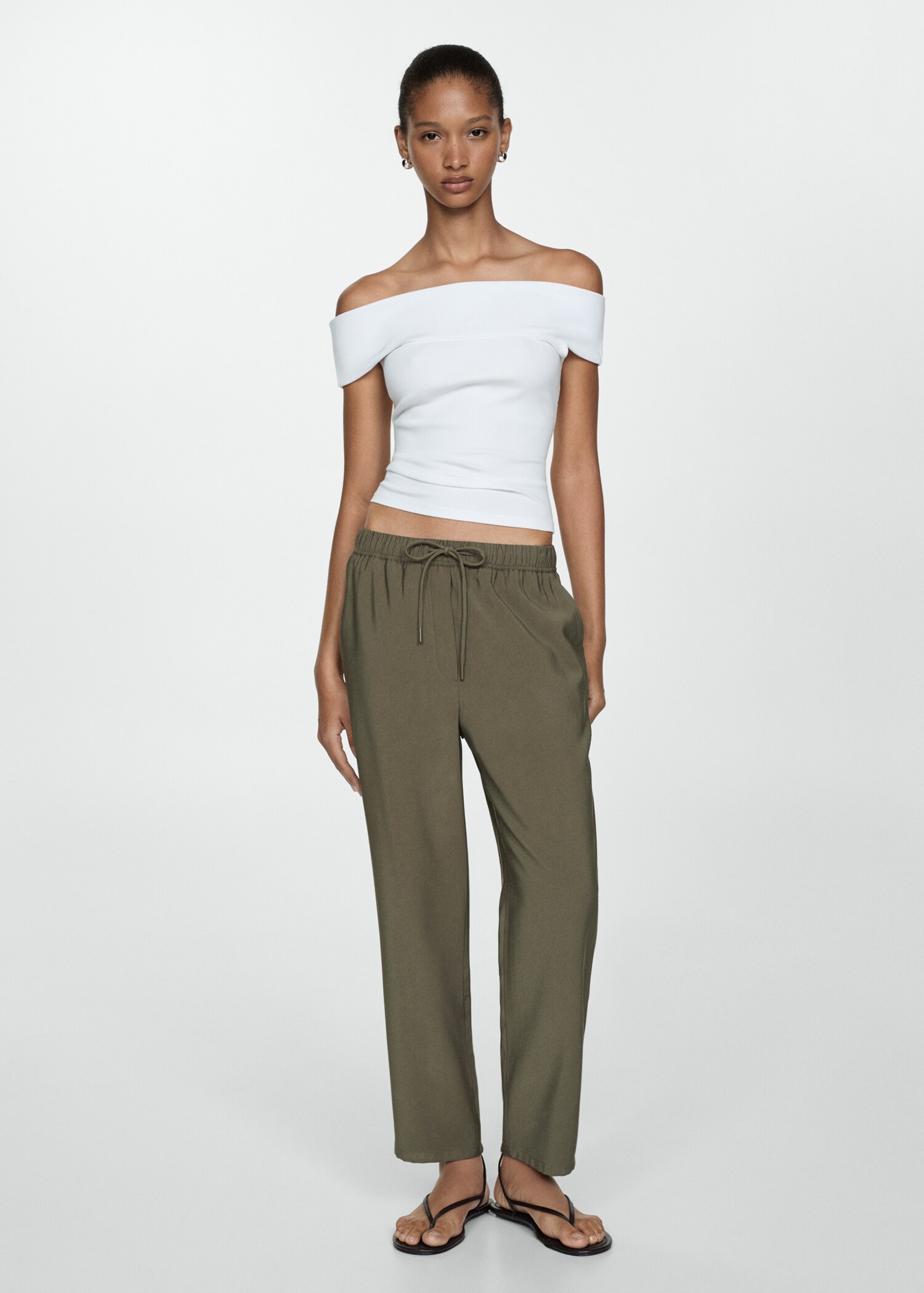 Drawstring jogger trousers - General plane