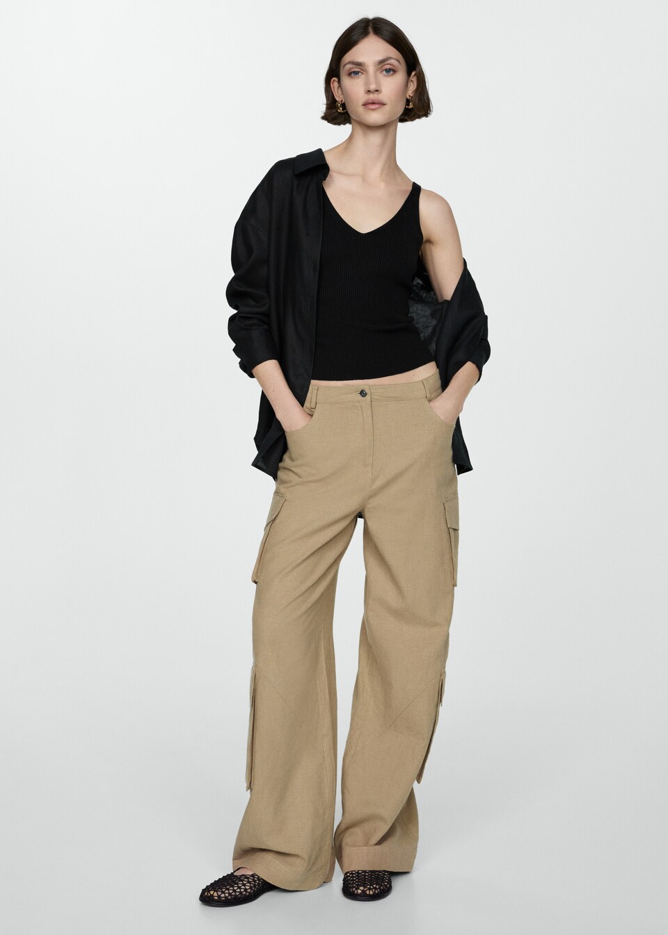 Mymo Women's Rib Knit Strap Top main image 1