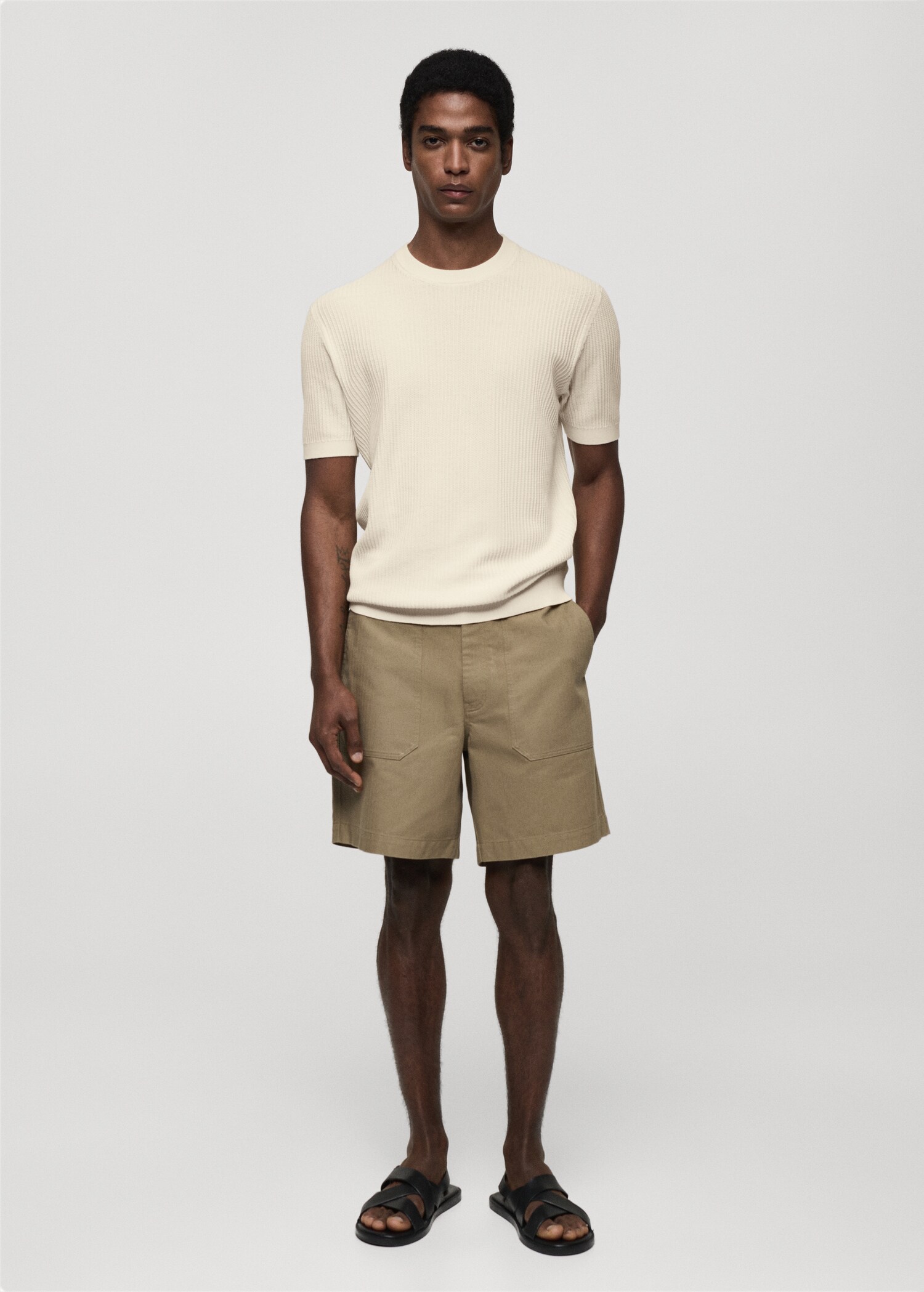 T-shirt maille côtelée - Plan général