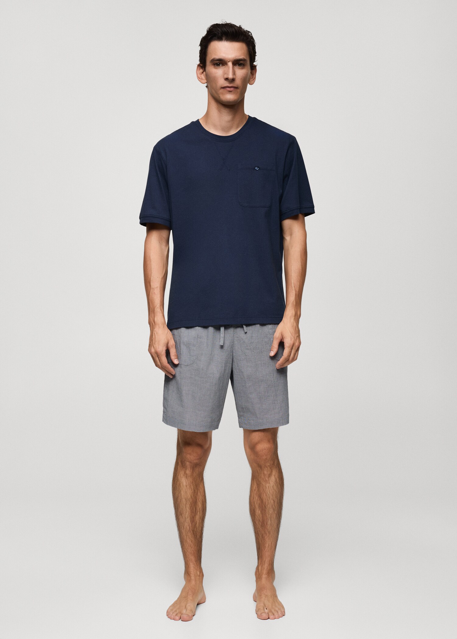 Check cotton pyjama pack - General plane