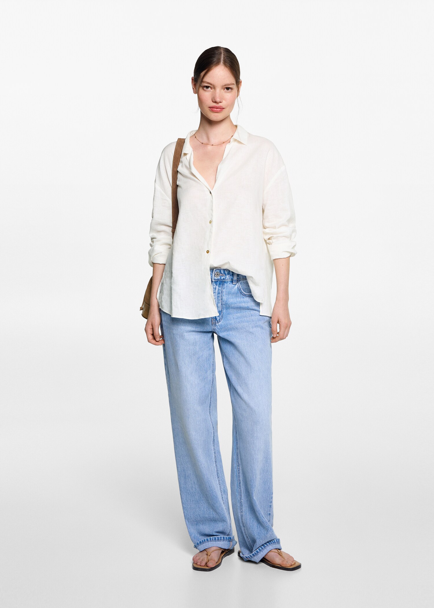 Regular-fit linen shirt - General plane