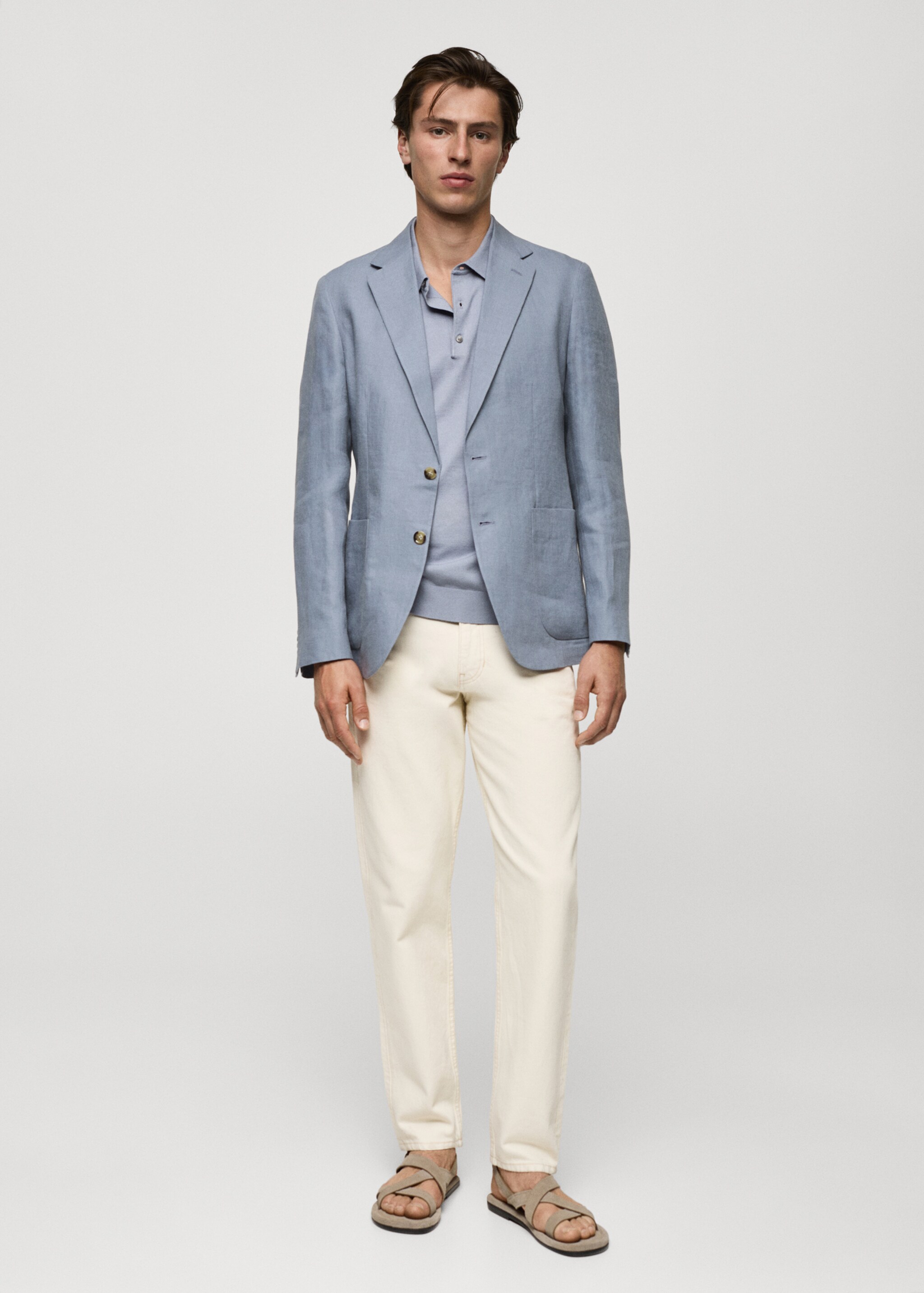 Americana slim fit 100% lino - Plano general