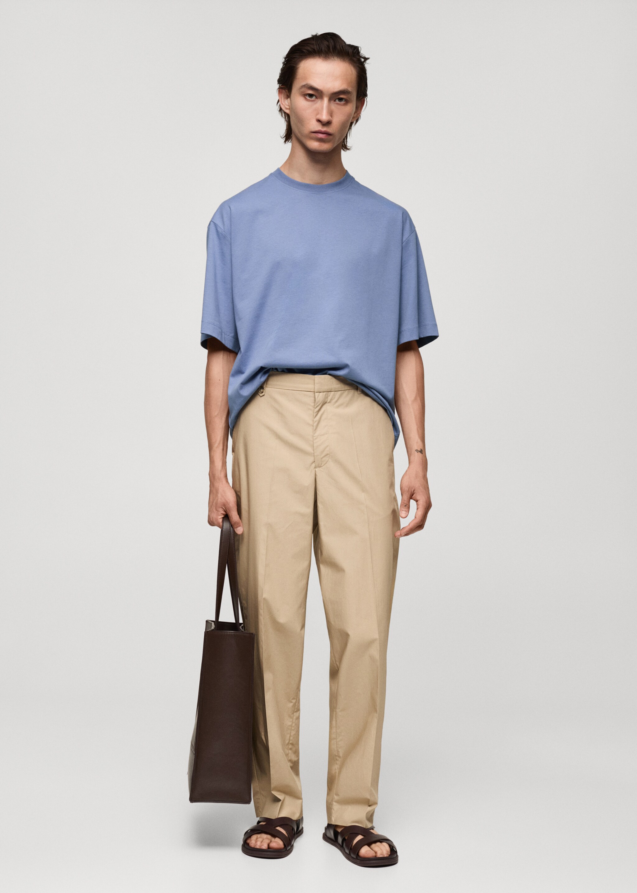 Pantaloni regular fit din bumbac 100 % - Plan general