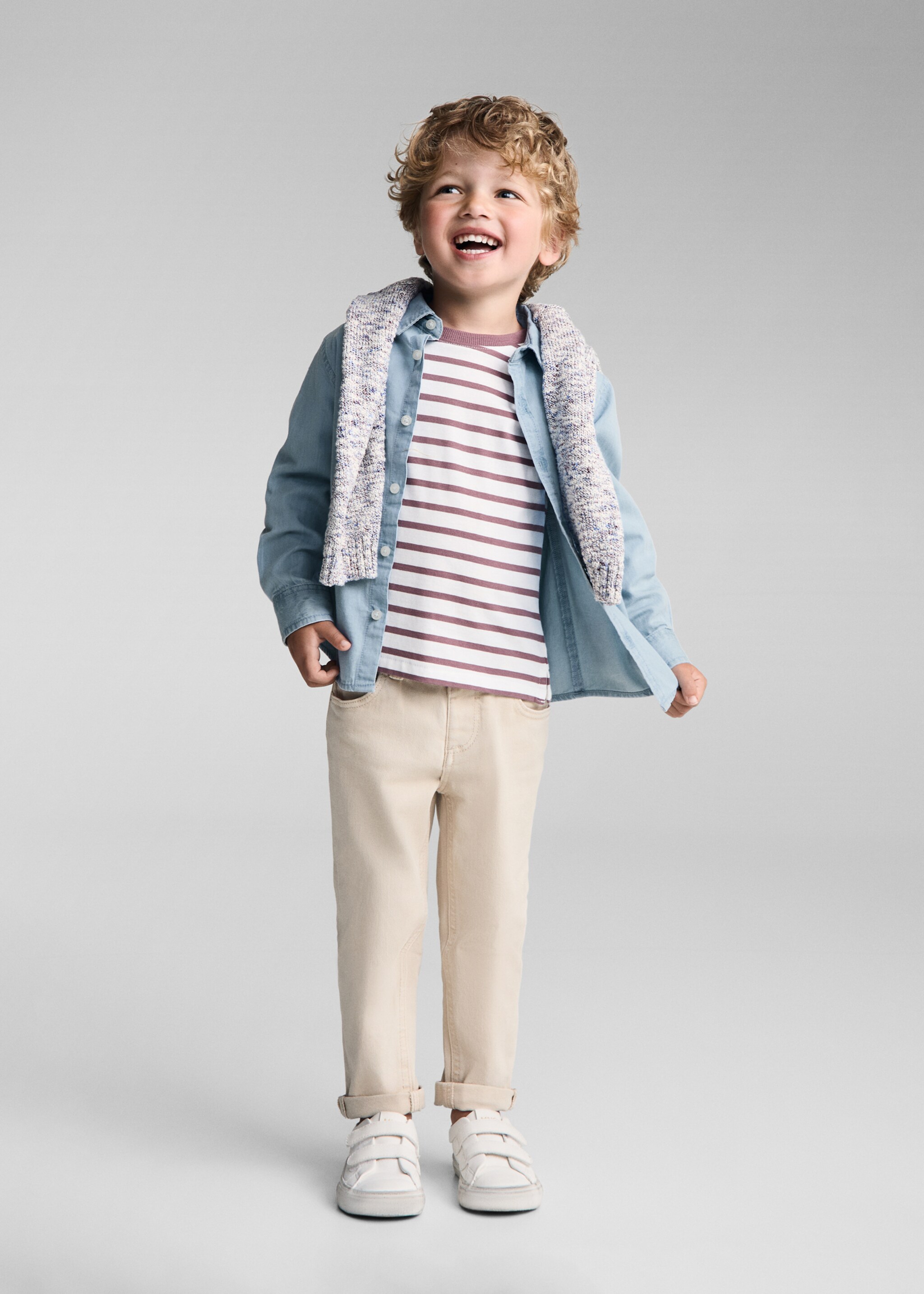Denim regular-fit overhemd - Overzichtstekening