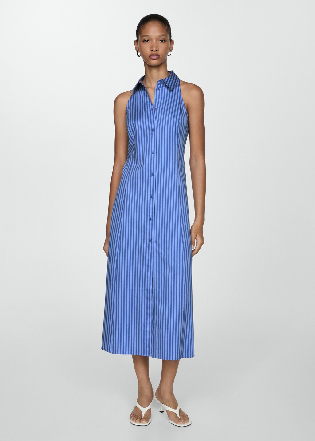 ワンピース my_ LEGGIUNO STRIPED SHIRT DRESS 1ldk Striped shirt dress - Women | MANGO OUTLET USA