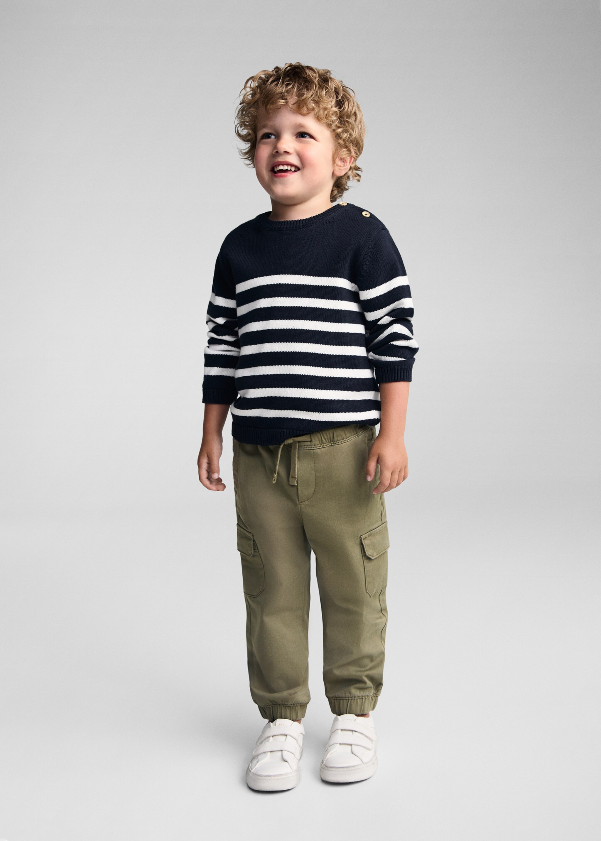 Buttons detail knit sweater - General plane, Dark Navy. Ref: 77064009-00.