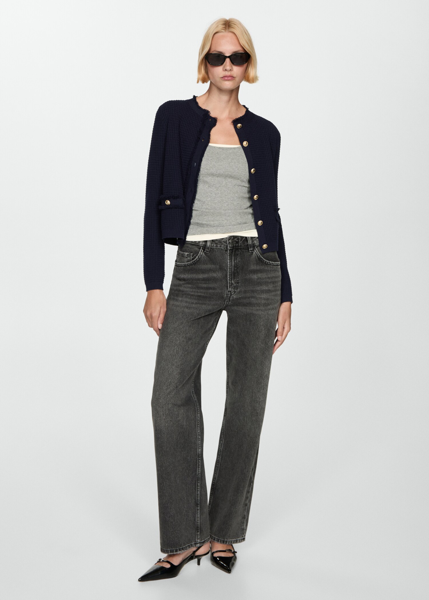 Button knit cardigan - General plane