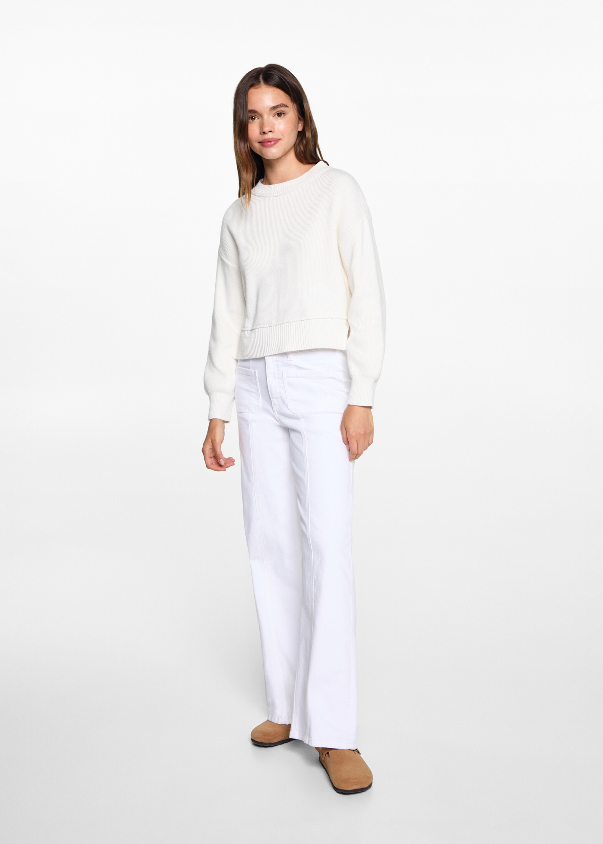 Jersei punt - Pla general, Blanc trencat. Ref: 77064040-00.