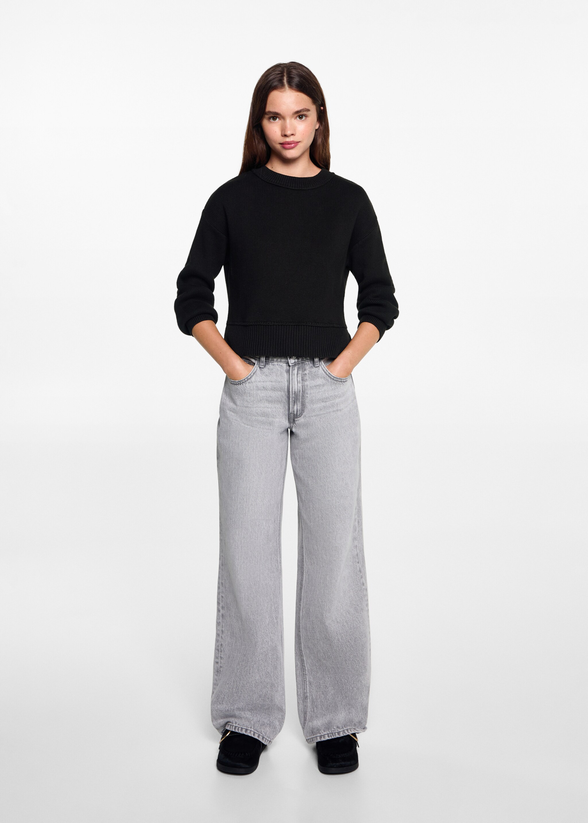 Jersei punt - Pla general, Negre. Ref: 77064040-00.