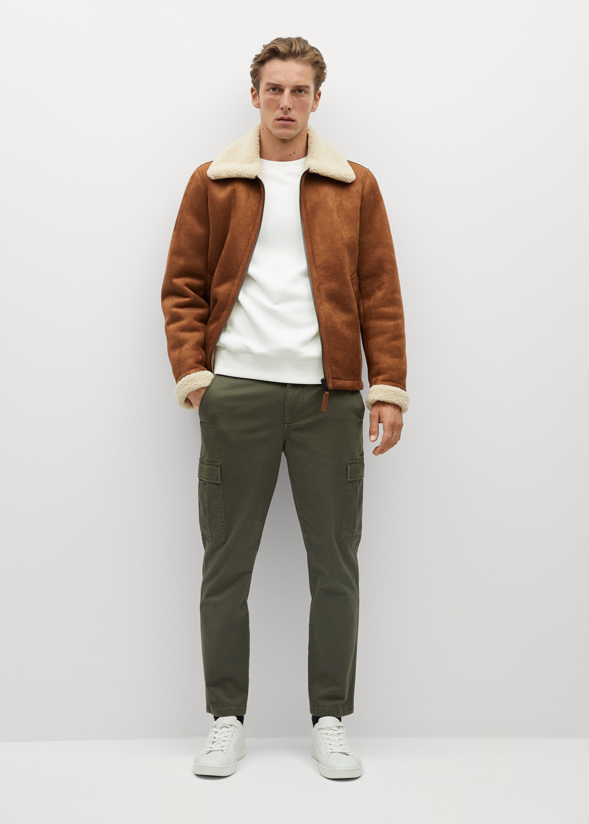 Soft-touch cargo trousers - General plane