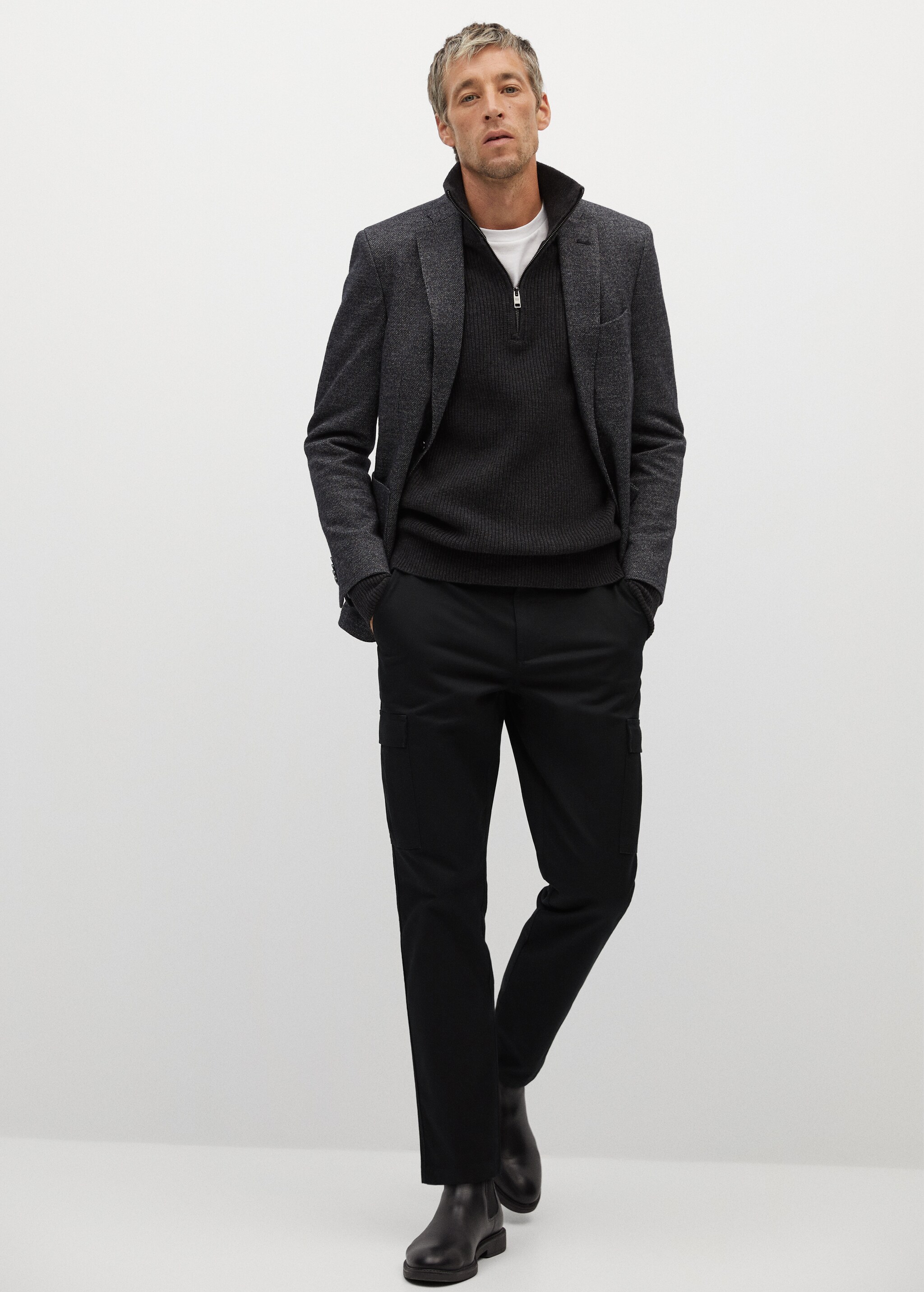 Soft-touch cargo trousers - General plane