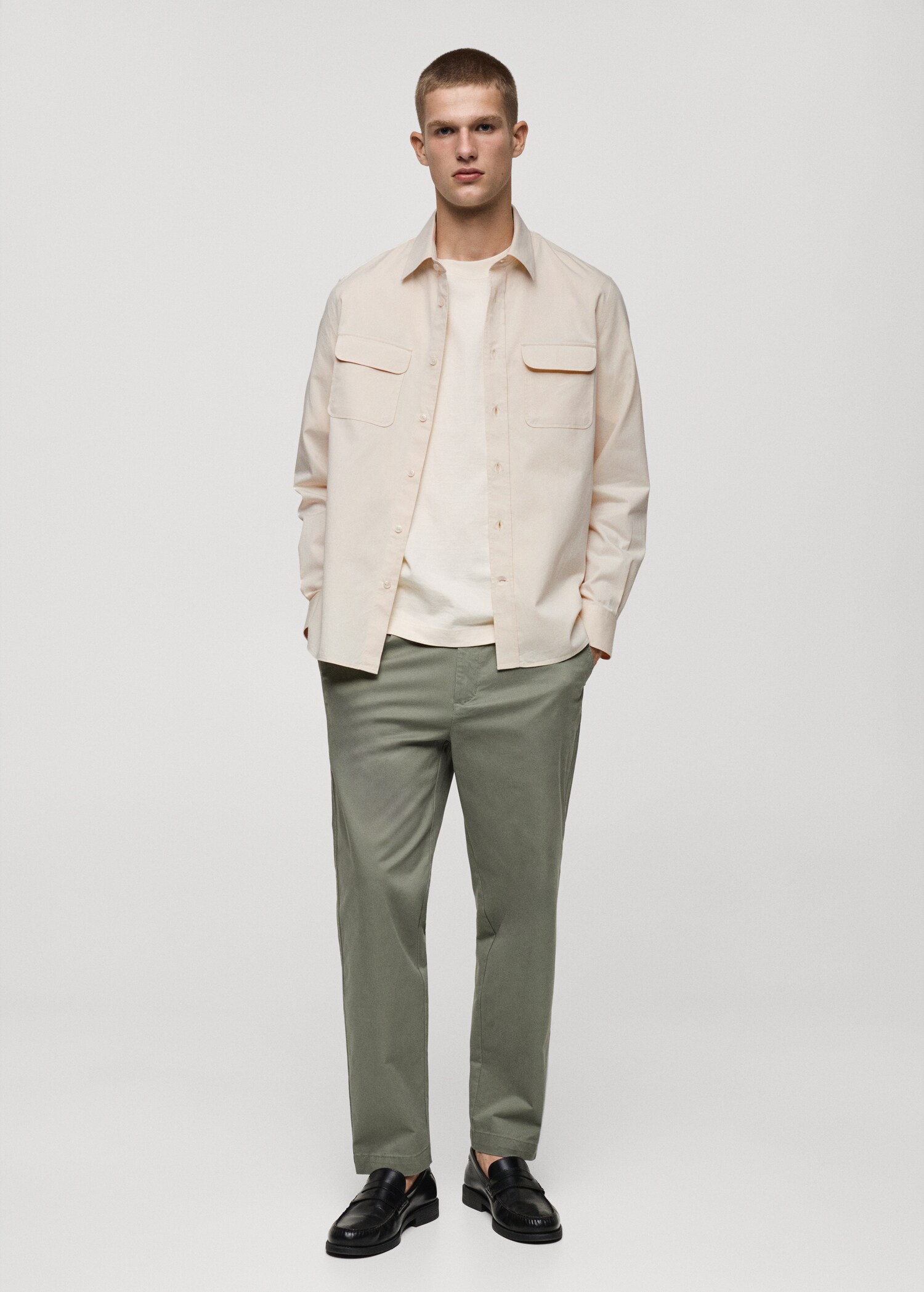Sobrecamisa twill algodón bolsillos - Plano general