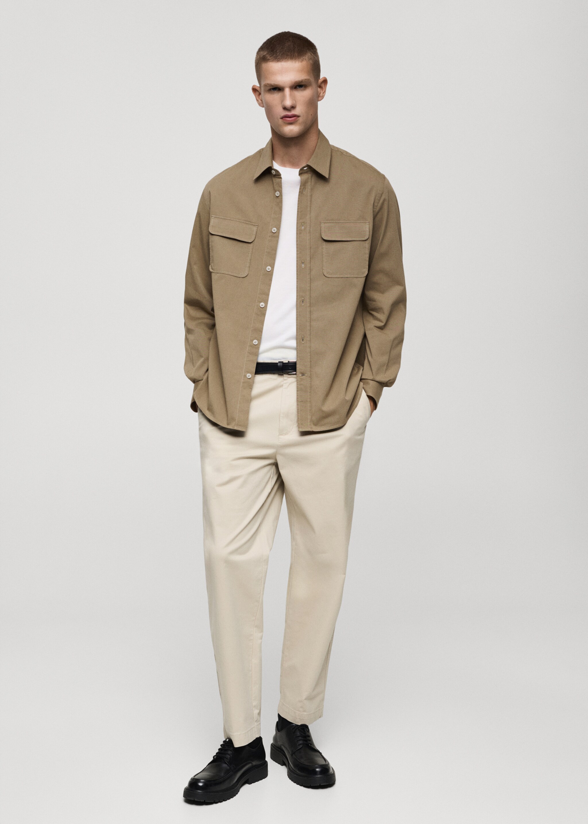 Sobrecamisa twill algodón bolsillos - Plano general