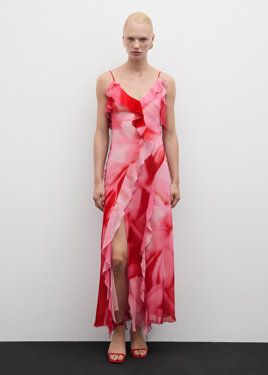 ☆関税込☆Rest&Recreation★RR BACK SLIT DRESS★ Ruffles slit dress - Women | MANGO OUTLET USA