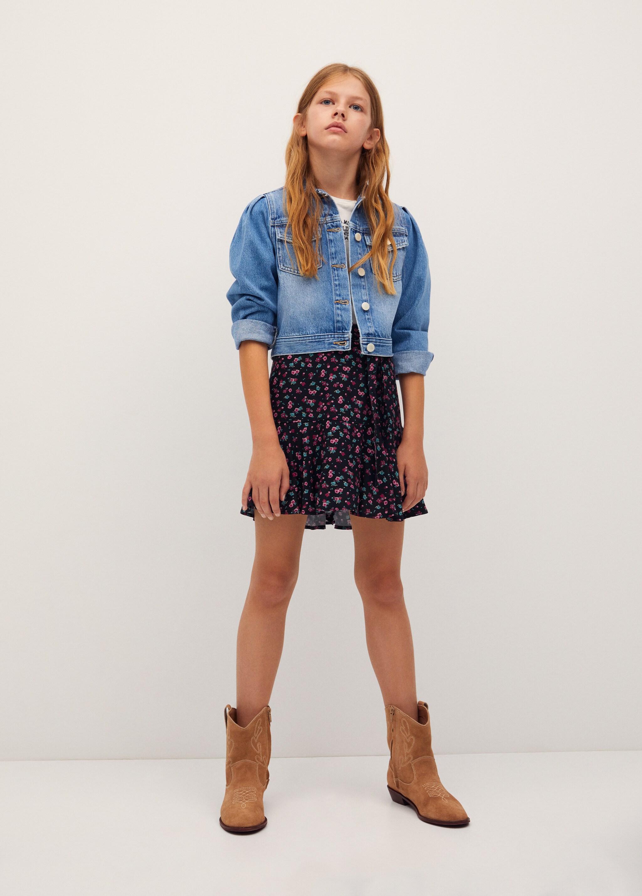 Floral print skirt - General plane