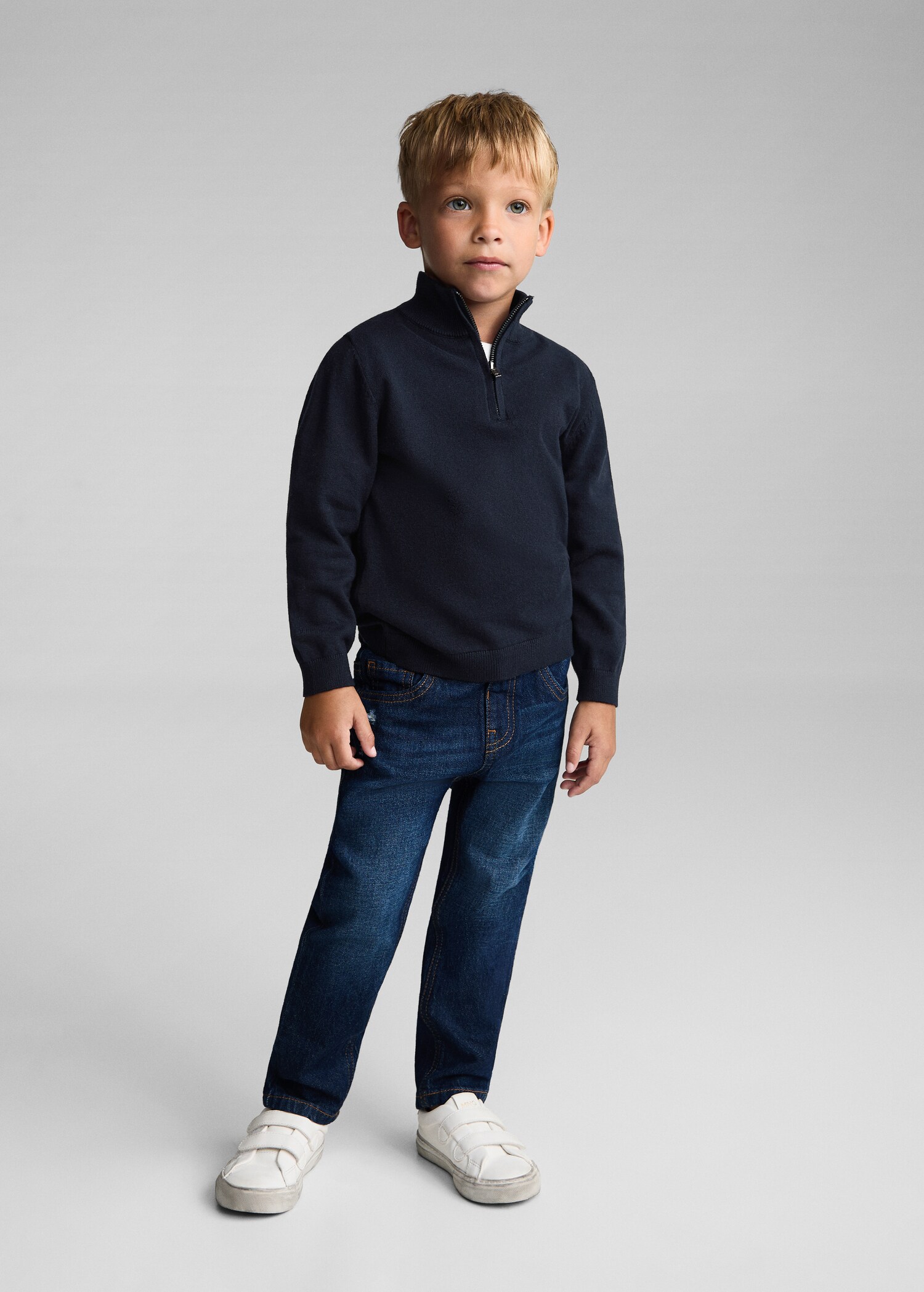 Pullover mit Zip-Kragen - Allgemeine Ansicht