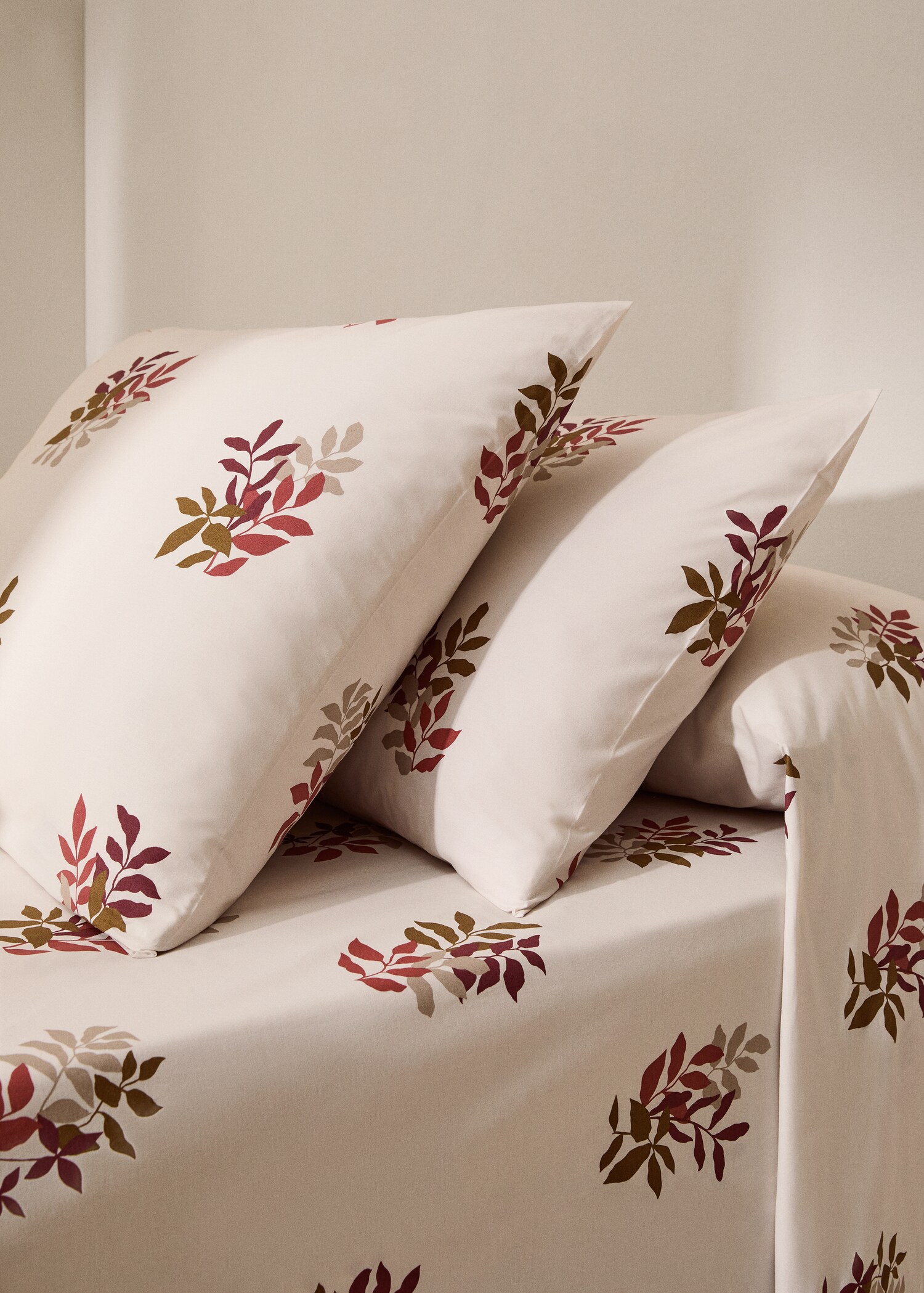 100% cotton floral pillowcase 50x75cm - General plane